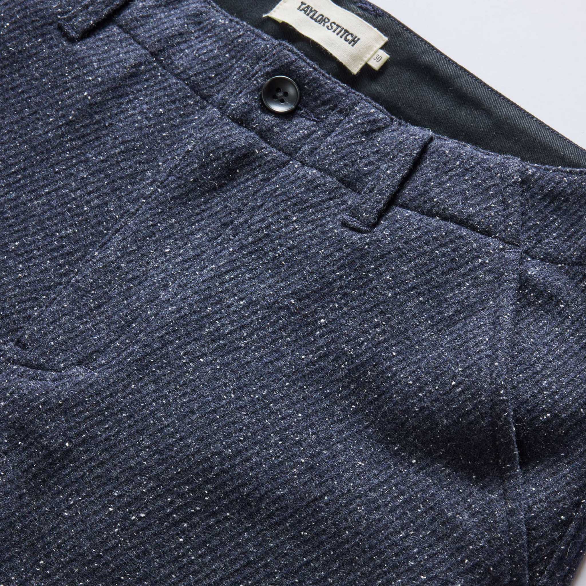 The Carnegie Pant in Navy Nep Wool - Image 6