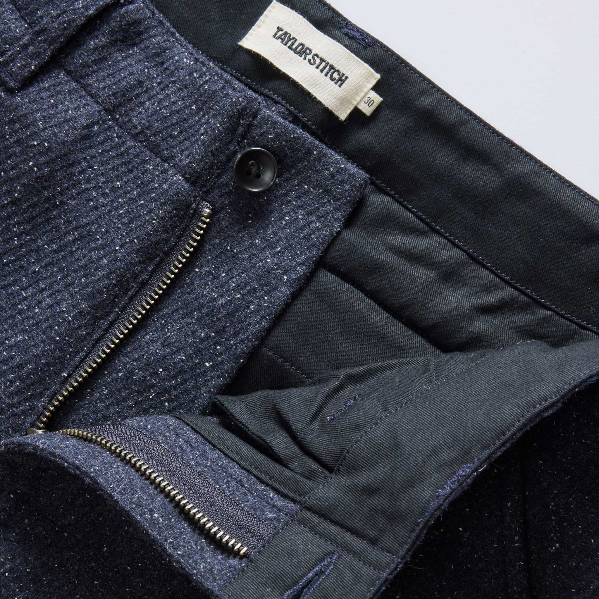 The Carnegie Pant in Navy Nep Wool - Image 7