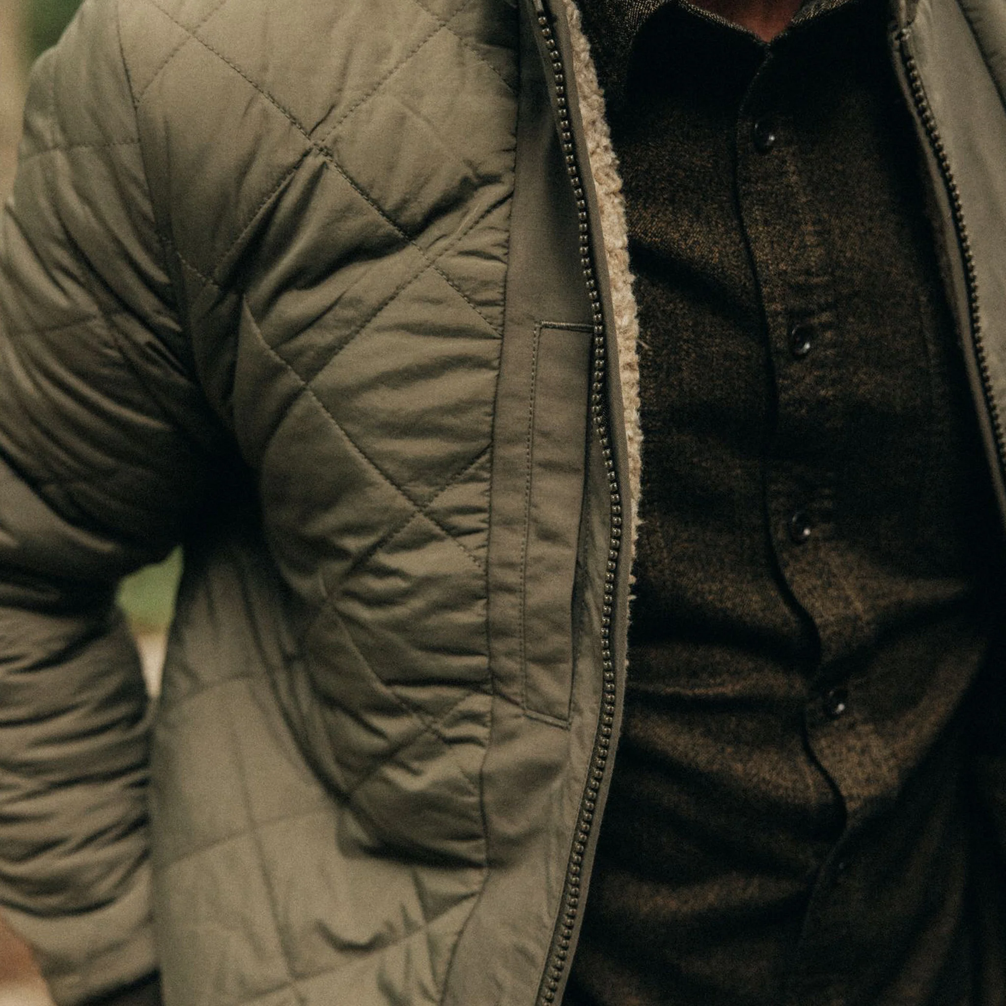 The Carson Jacket in Light Khaki Fleece - Image 4