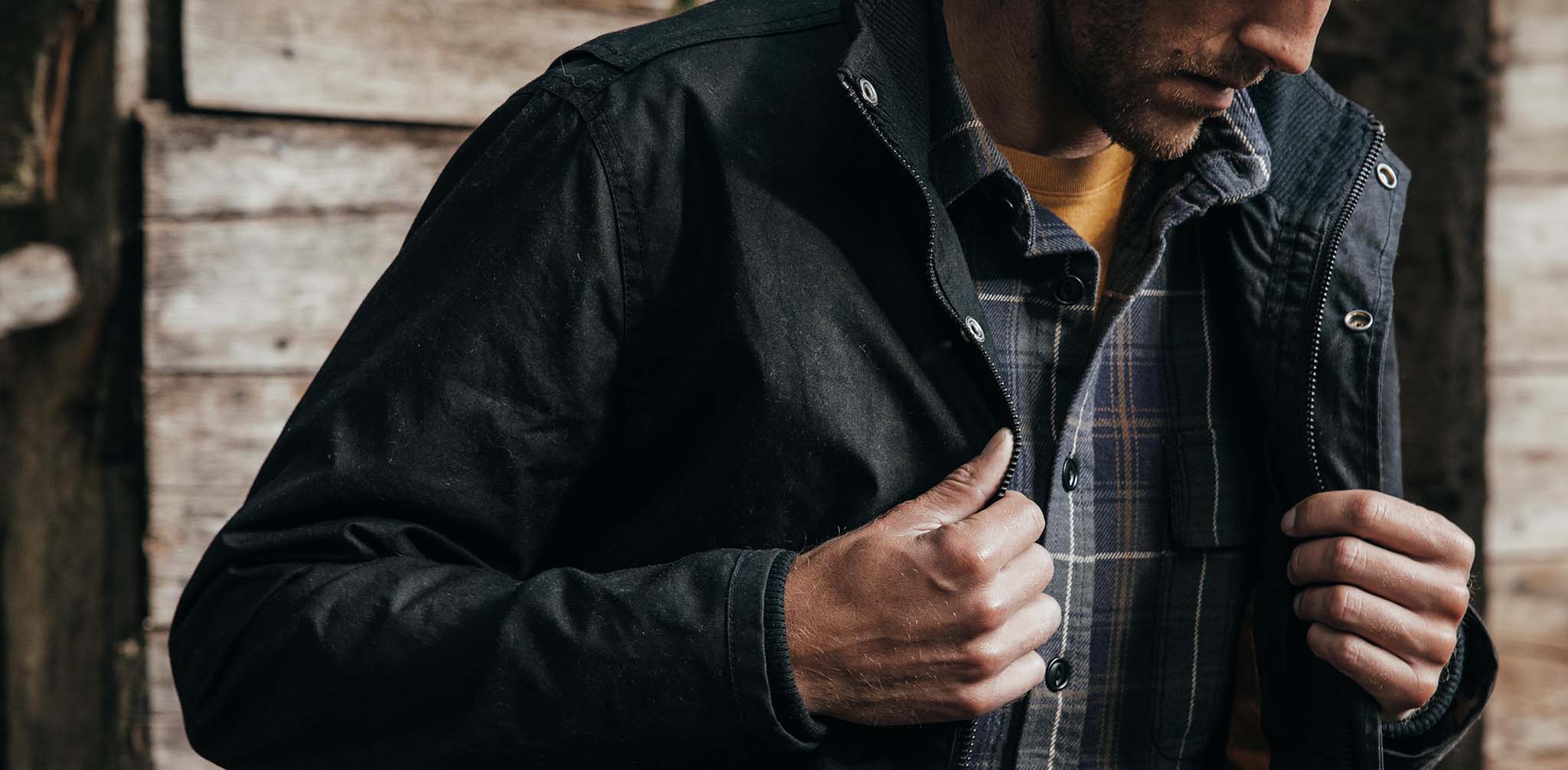 The Clutch Jacket in Coal EverWax - Image 11