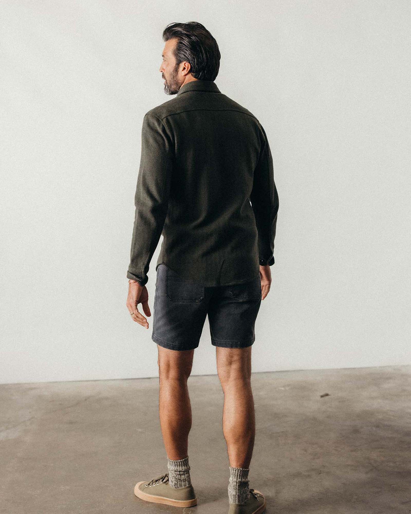 The Coastline Knit Shirt in Heather Army - Image 5