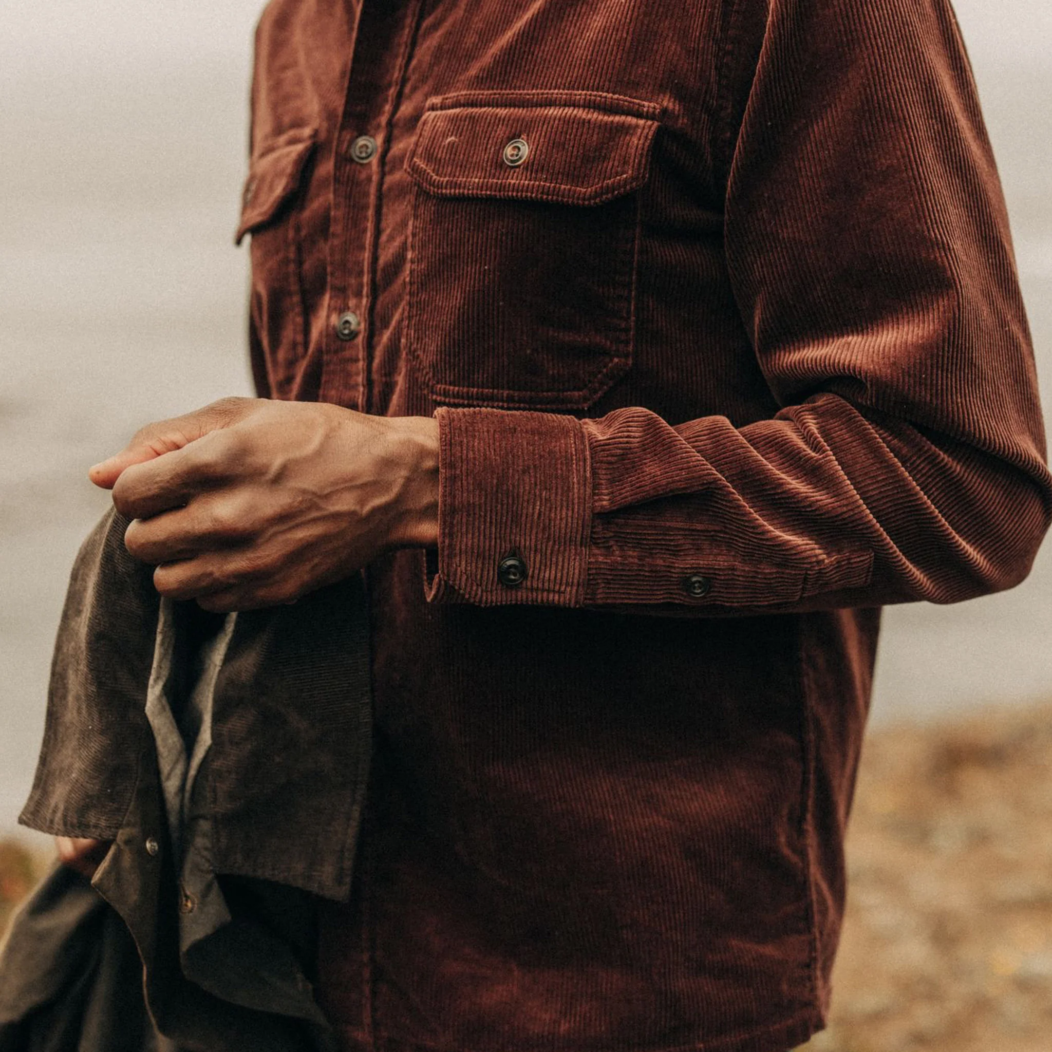 The Connor Shirt in Burgundy Cord - Image 4
