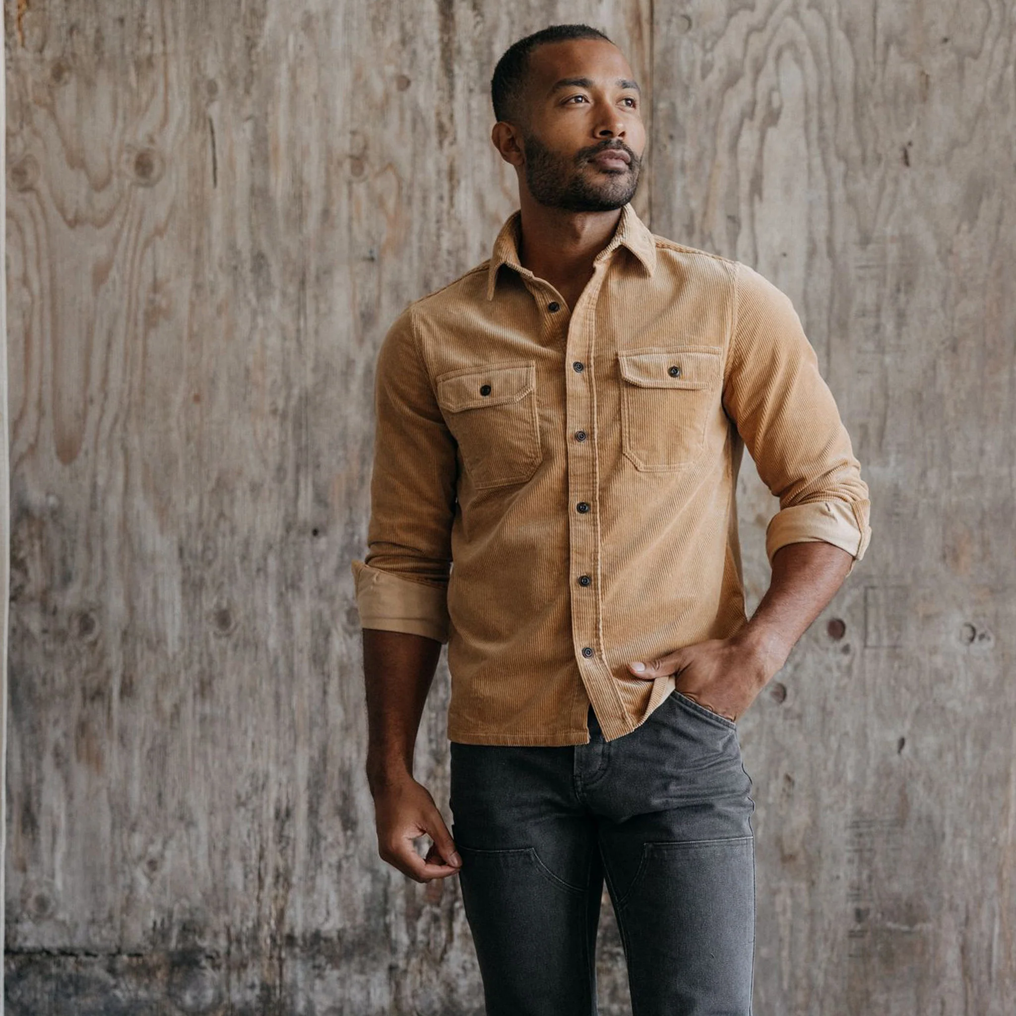 The Connor Shirt in Camel Cord - Image 4