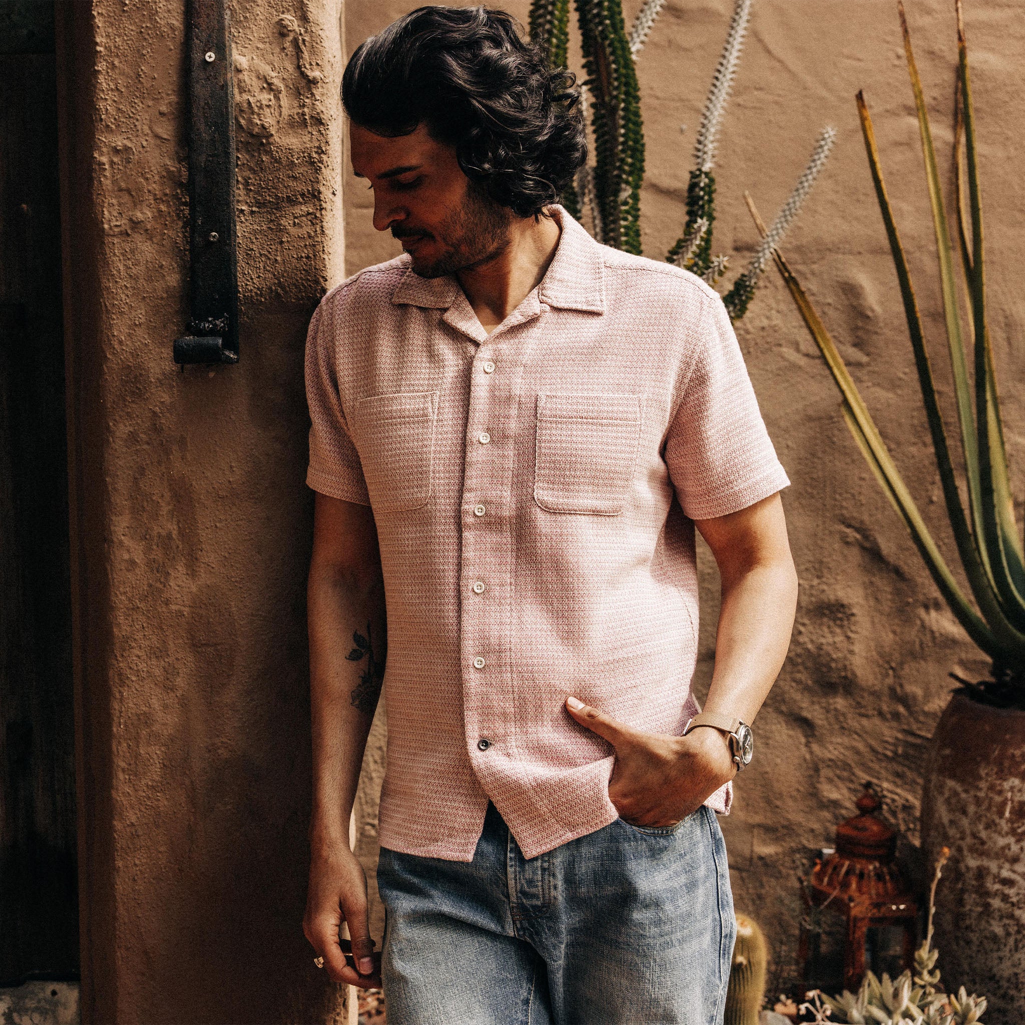 The Conrad Shirt in Orchid Jacquard - Image 2
