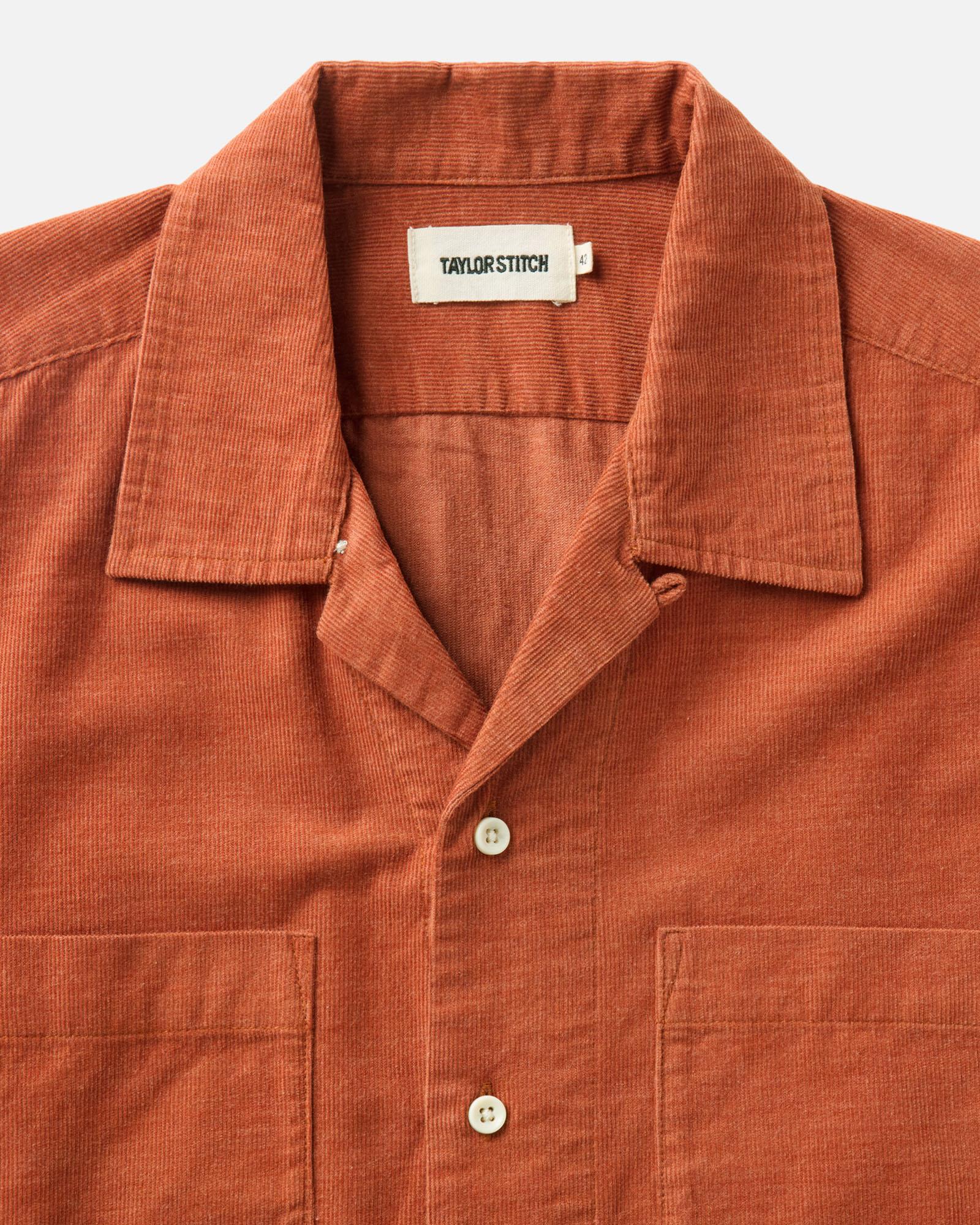The Conrad Shirt in Heather Chili Pincord - Image 4
