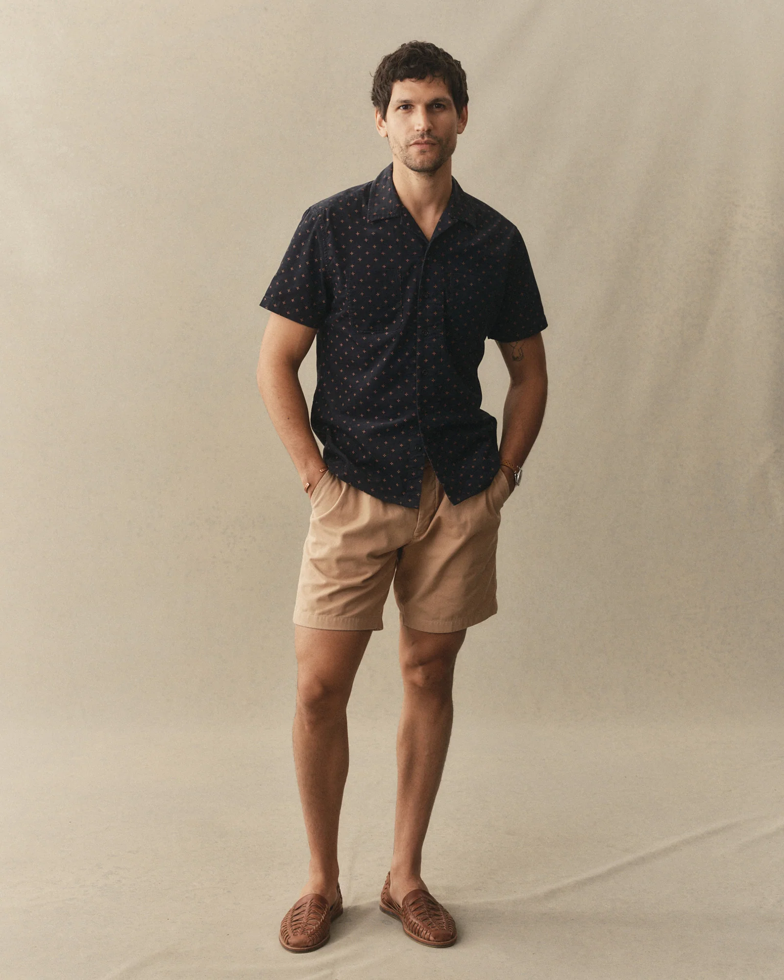 The Conrad Shirt in Navy Pigeon Foulard Pincord - Image 3