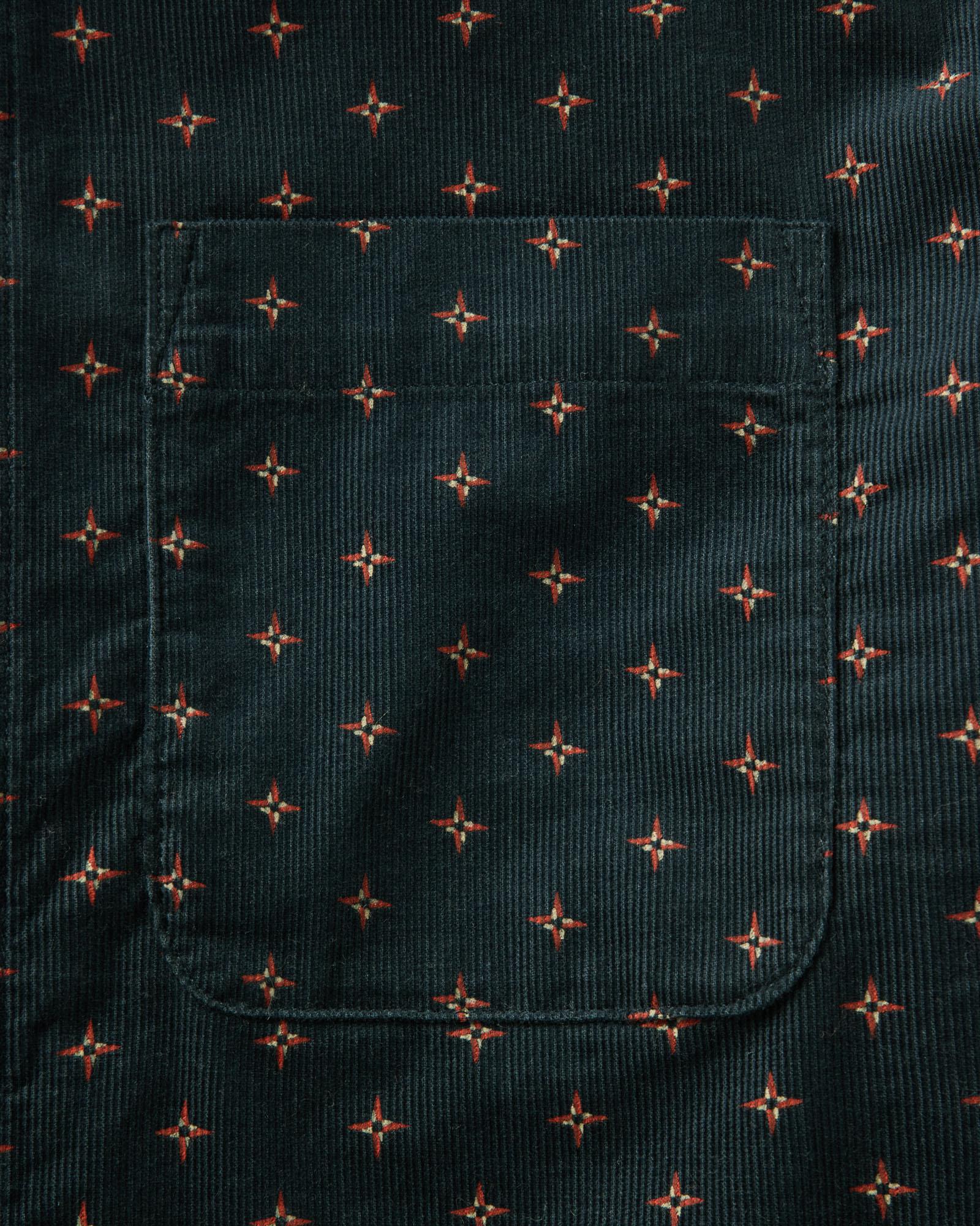 The Conrad Shirt in Navy Pigeon Foulard Pincord - Image 7