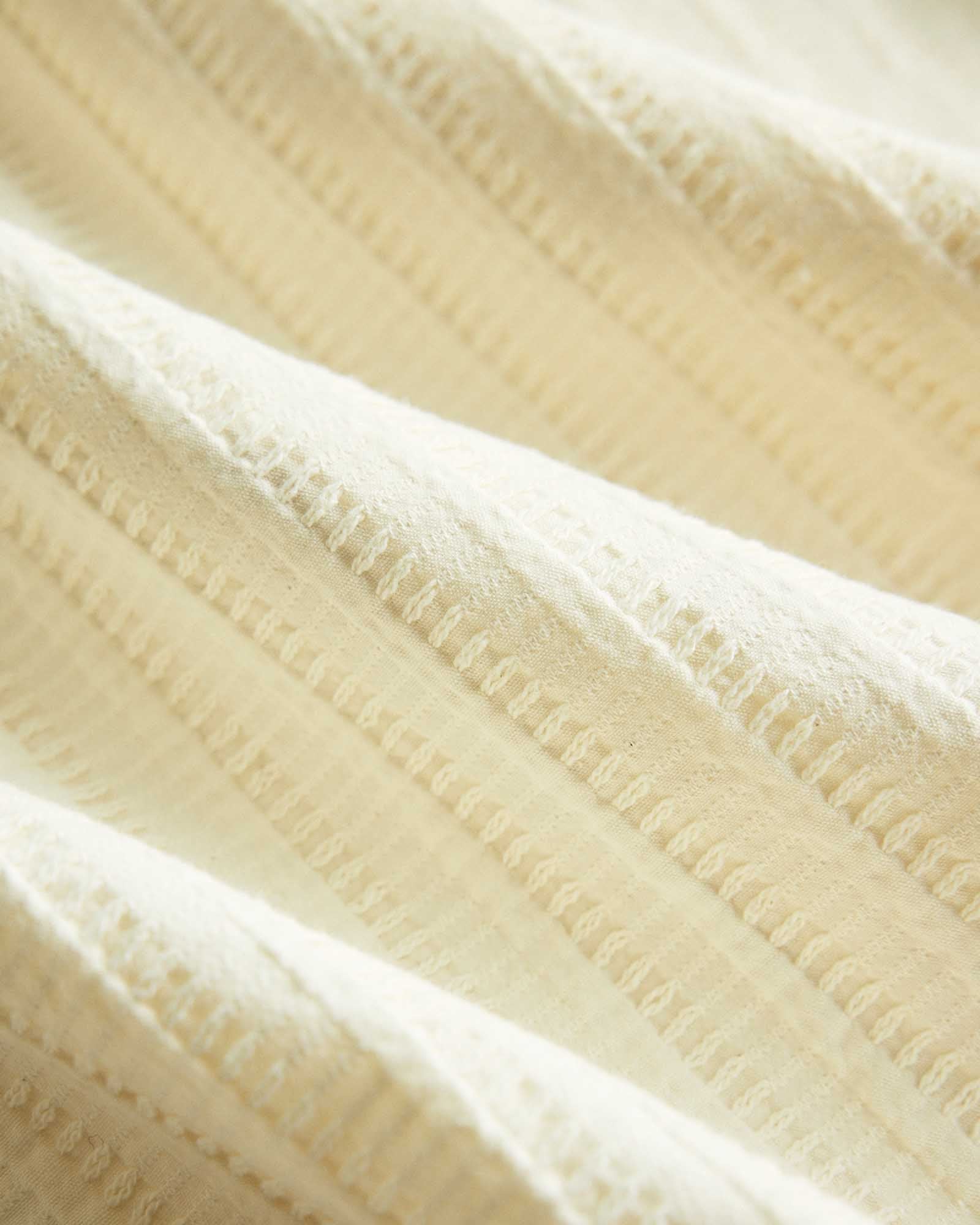The Conrad Shirt in Vintage White Dobby Stripe - Image 6