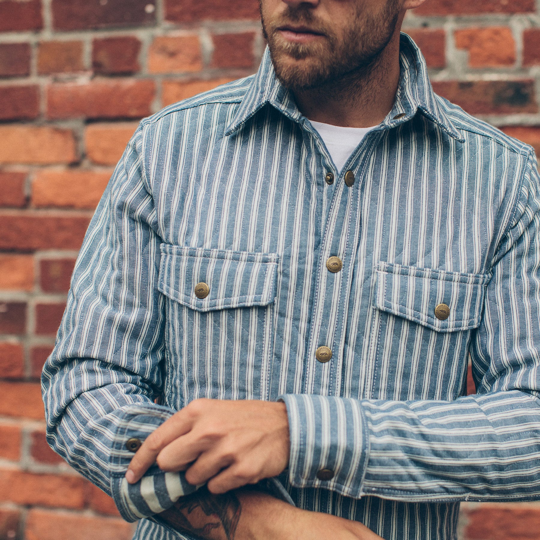 The Chore Jacket in Striped Chambray - Image 3