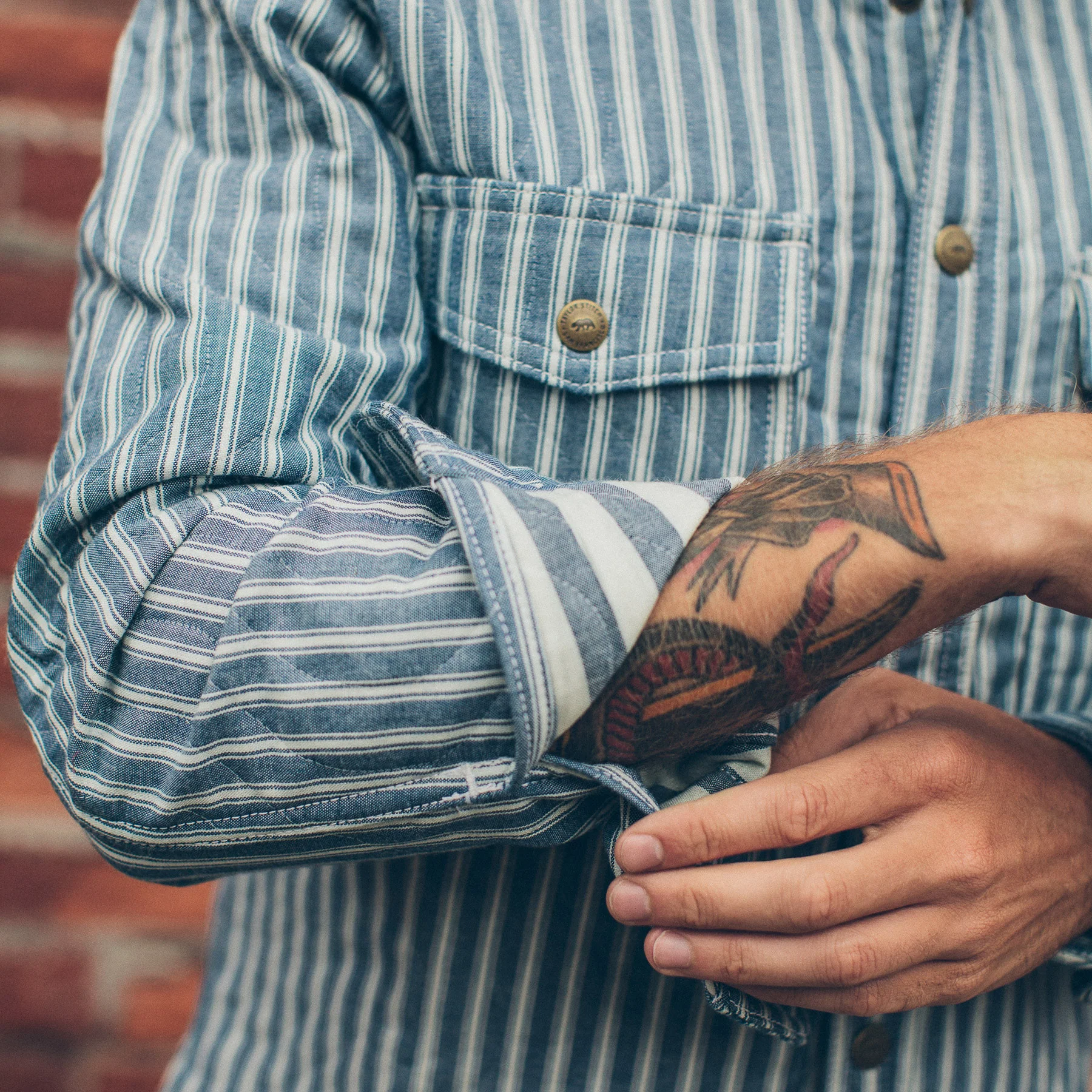 The Chore Jacket in Striped Chambray - Image 4