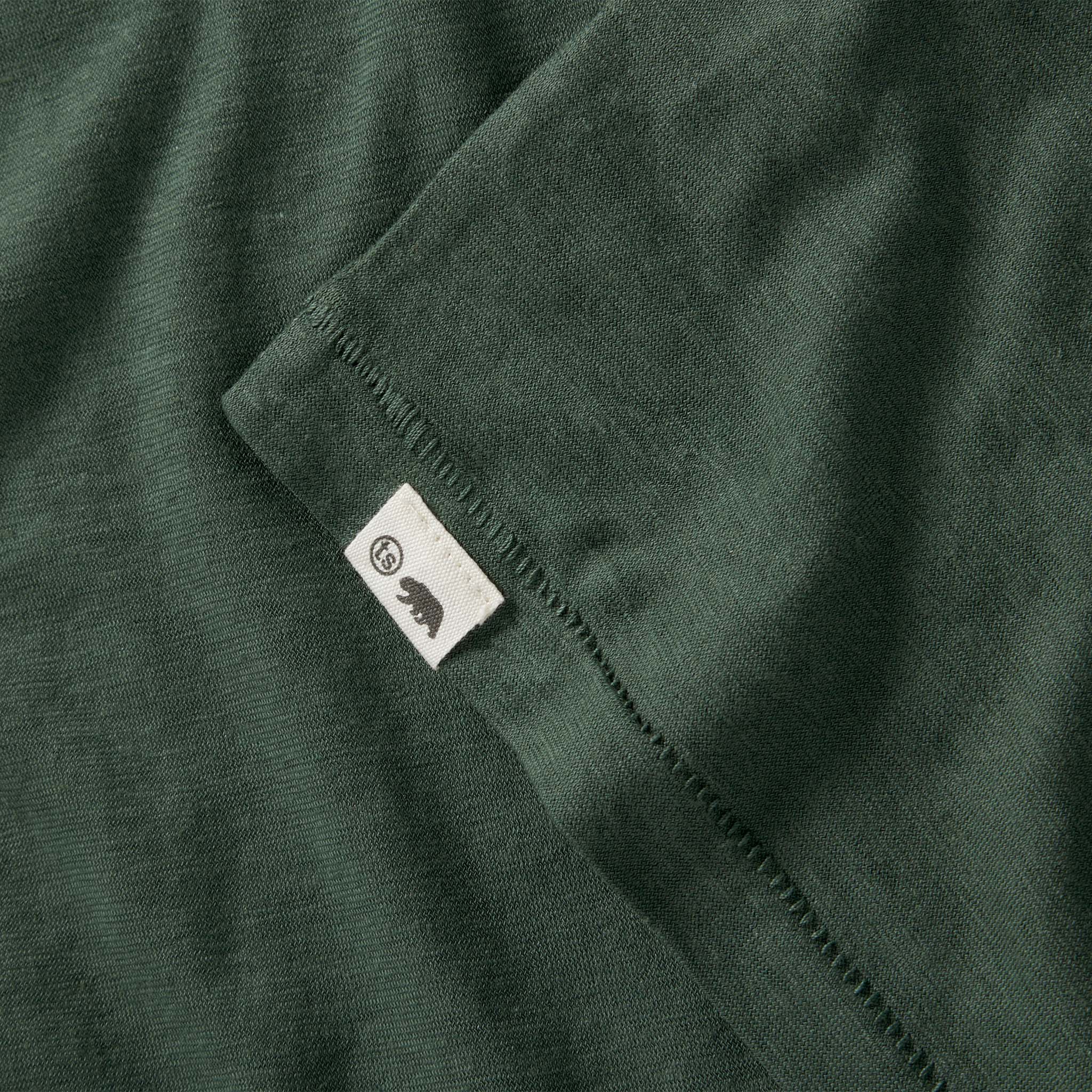 The Cotton Hemp Long Sleeve Tee in Pine - Image 6