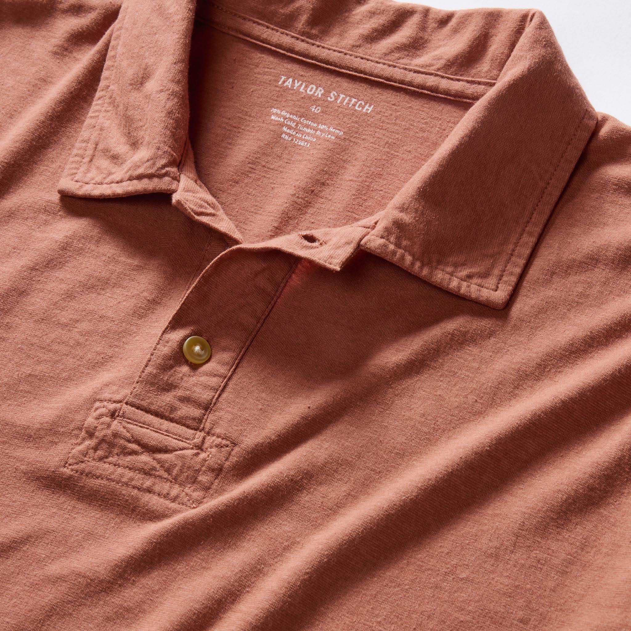 The Cotton Hemp Polo in Fired Clay - Image 5