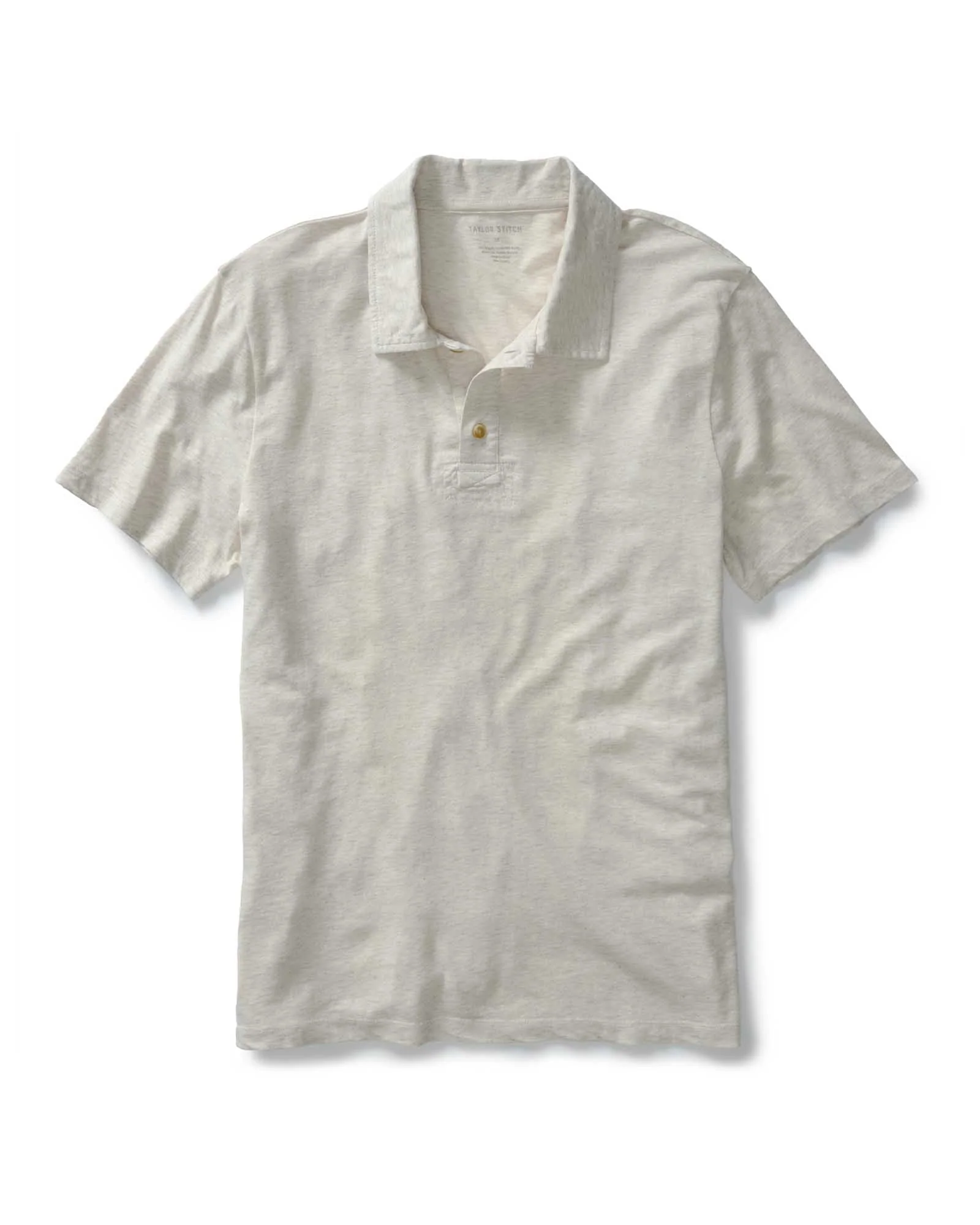 The Cotton Hemp Polo in Heather Oat