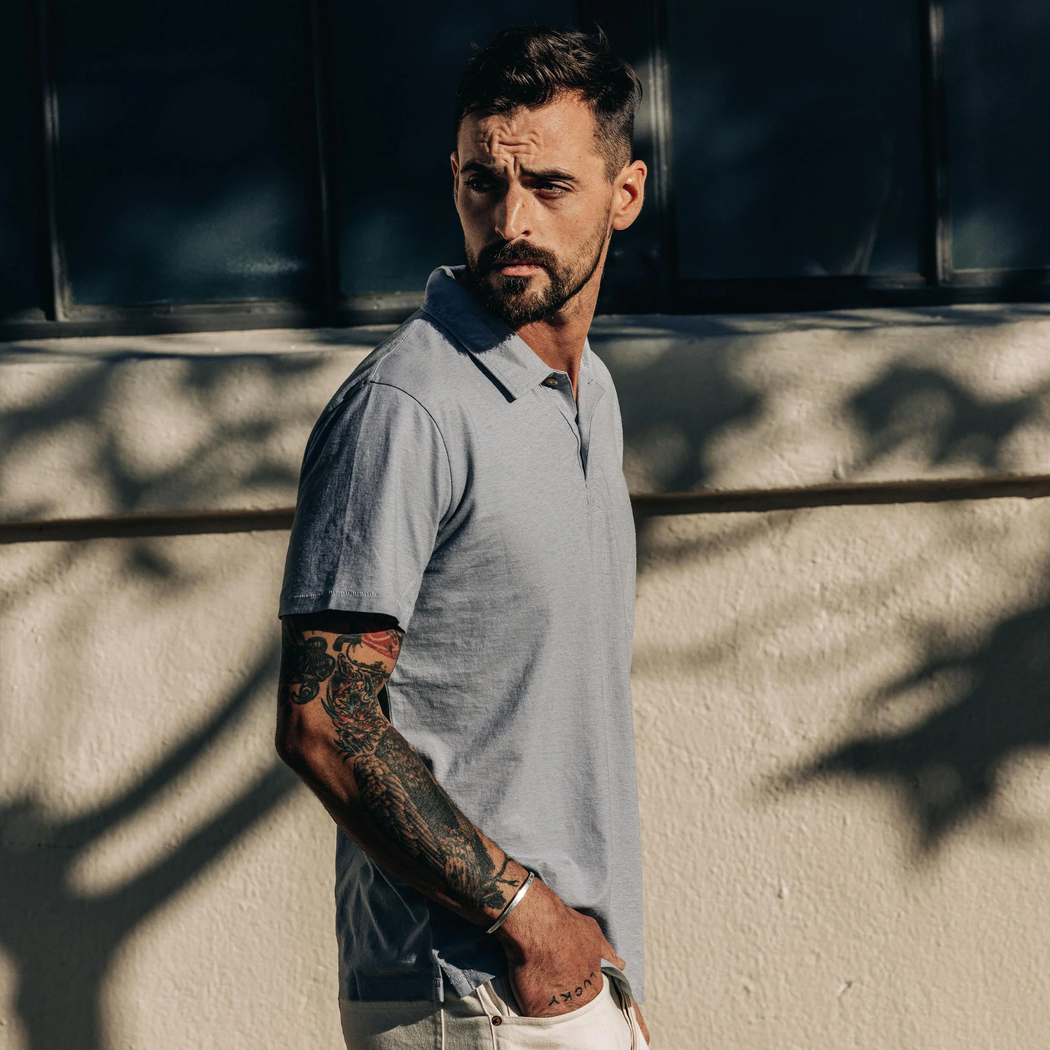 The Cotton Hemp Polo in Tradewinds - Image 2