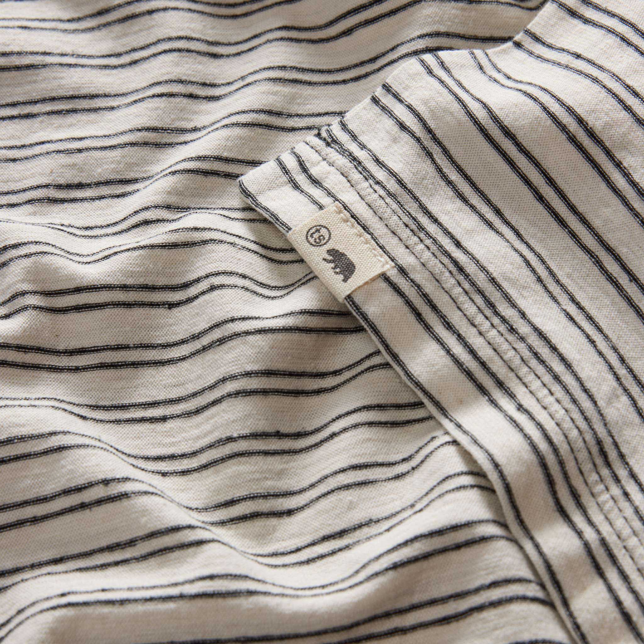 The Cotton Hemp Tee in Black Coffee Stripe - Image 6