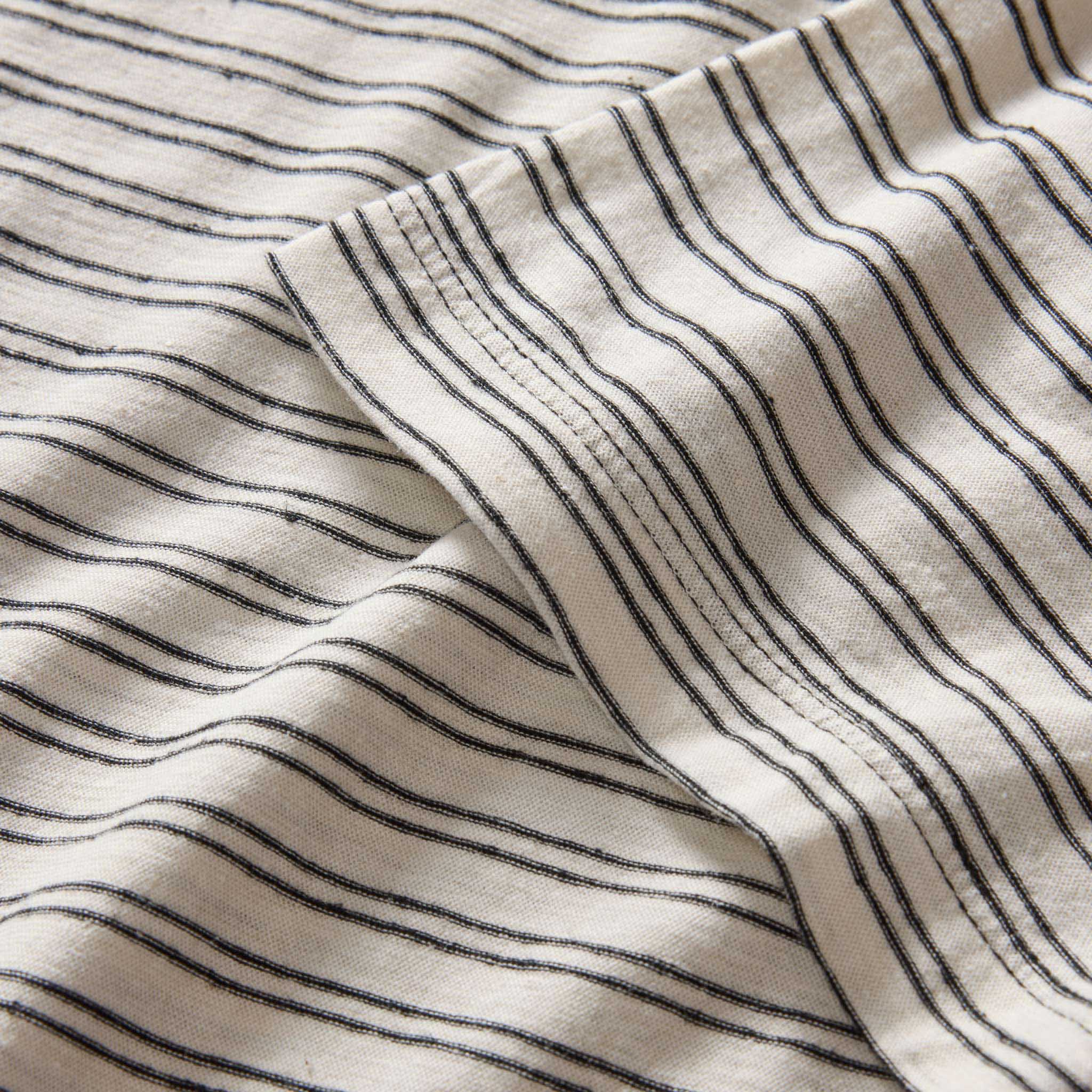 The Cotton Hemp Tee in Black Coffee Stripe - Image 7