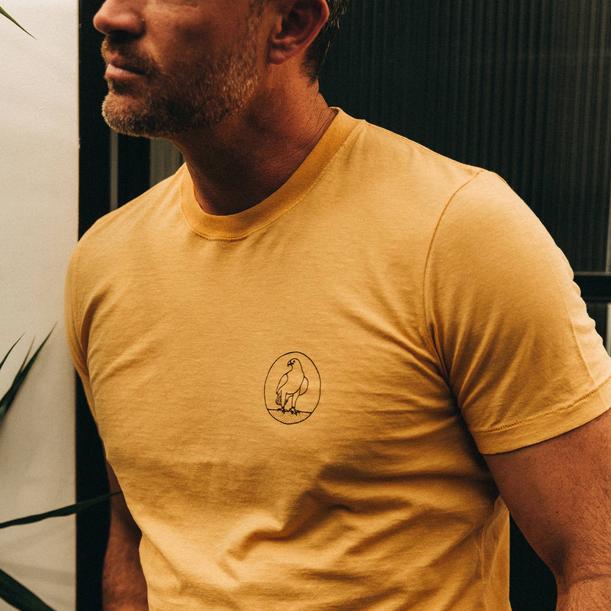 The Cotton Hemp Tee in Canary Eagle - Image 3