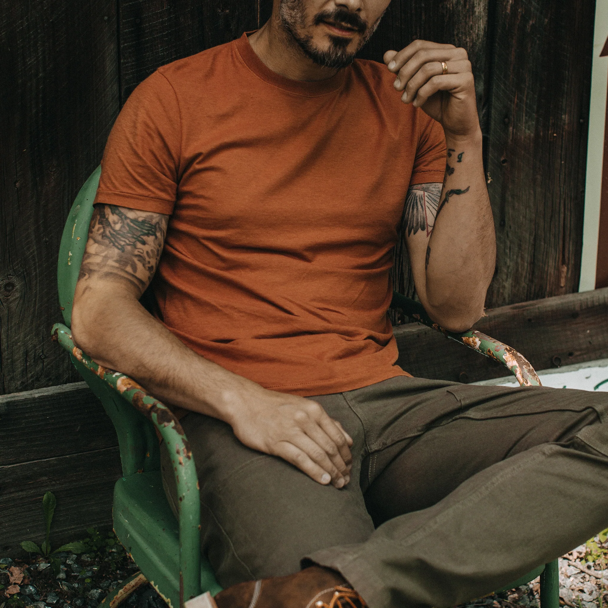 The Cotton Hemp Tee in Copper - Image 2