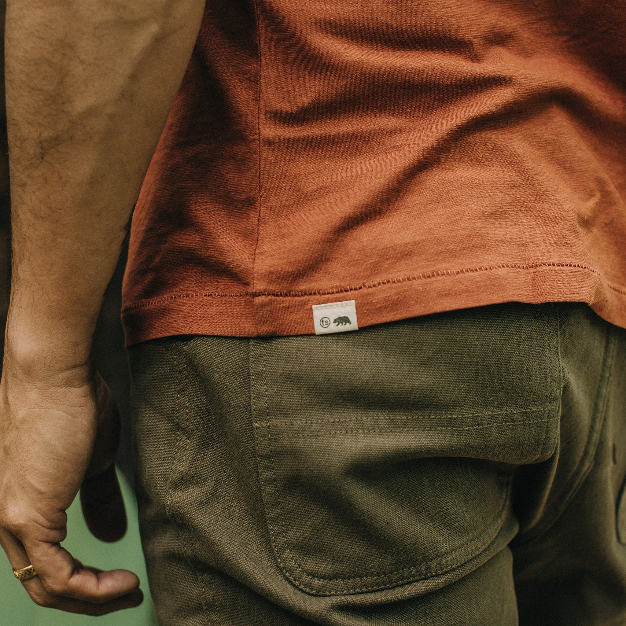 The Cotton Hemp Tee in Copper - Image 3