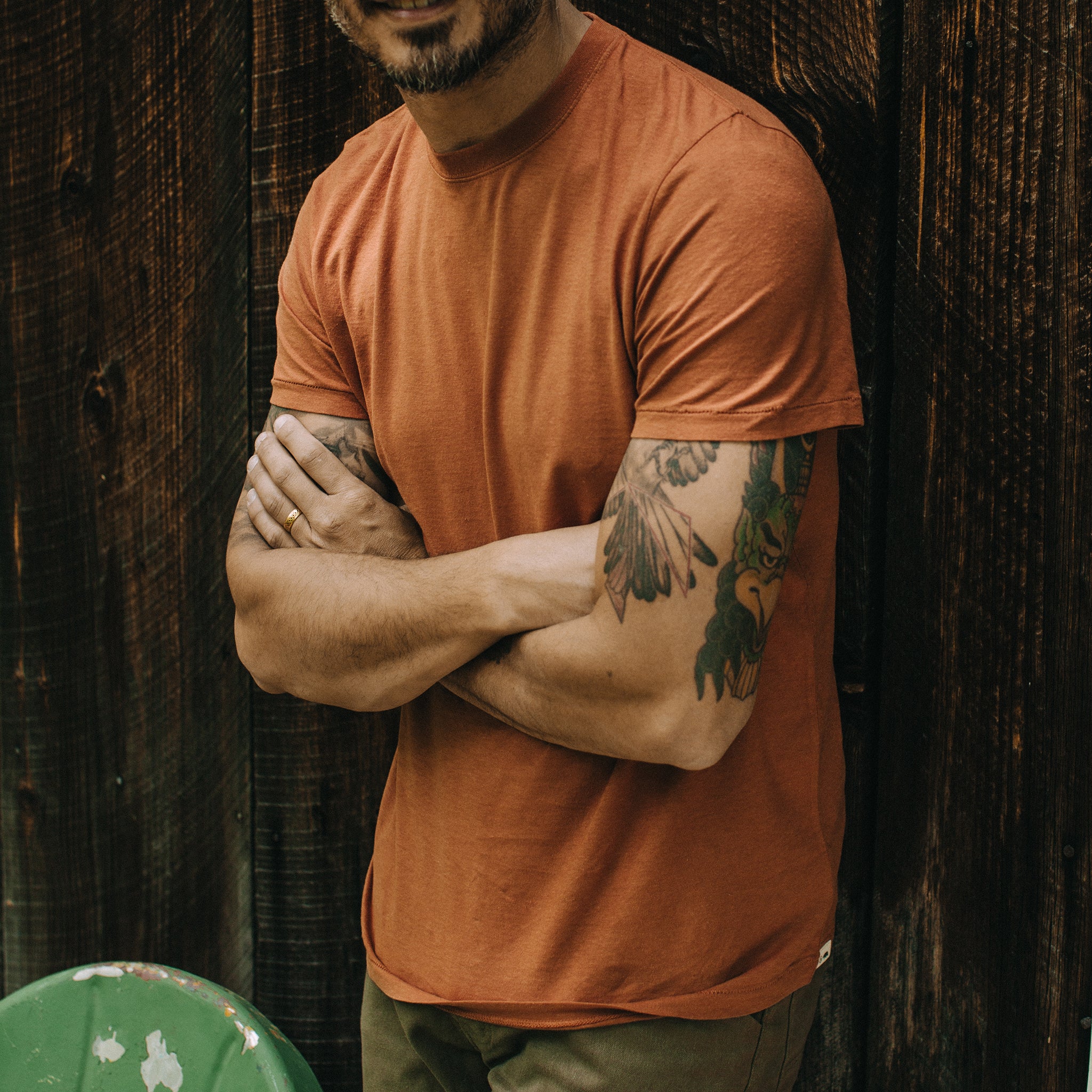 The Cotton Hemp Tee in Copper - Image 4