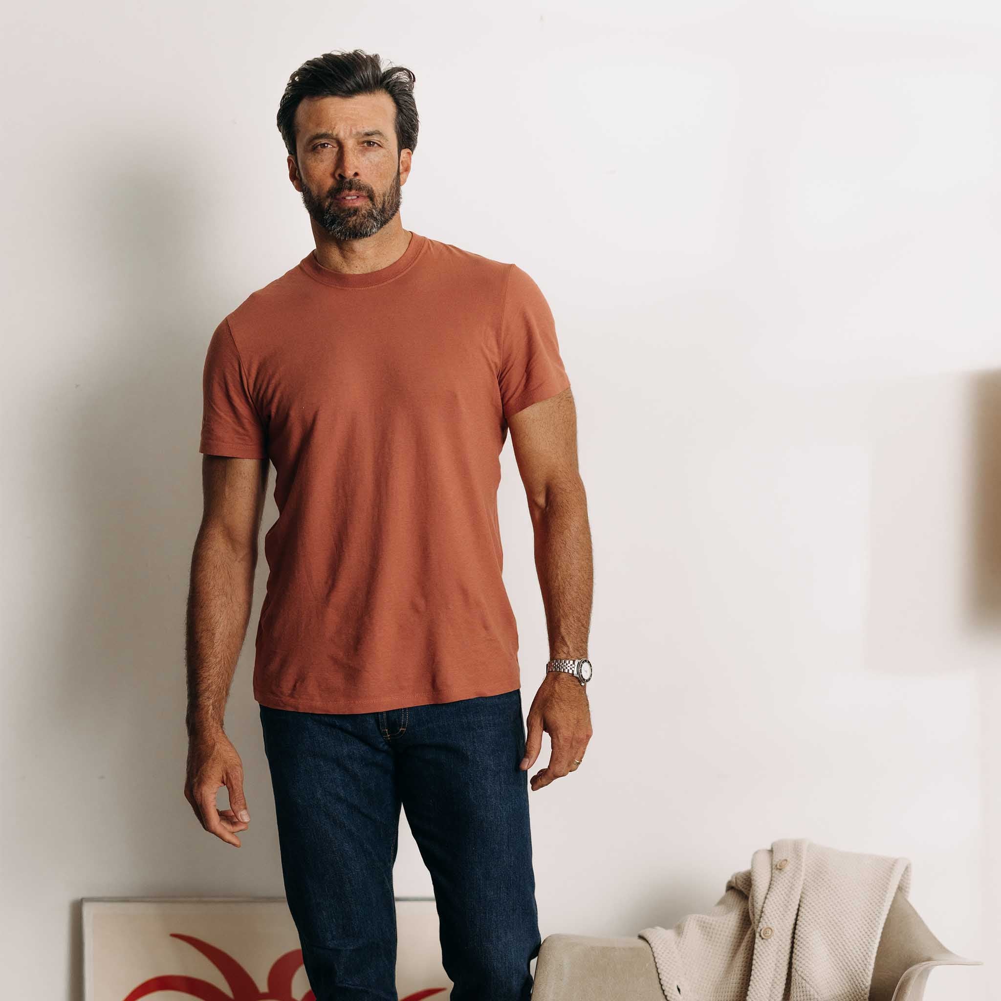 The Cotton Hemp Tee in Fired Clay - Image 2