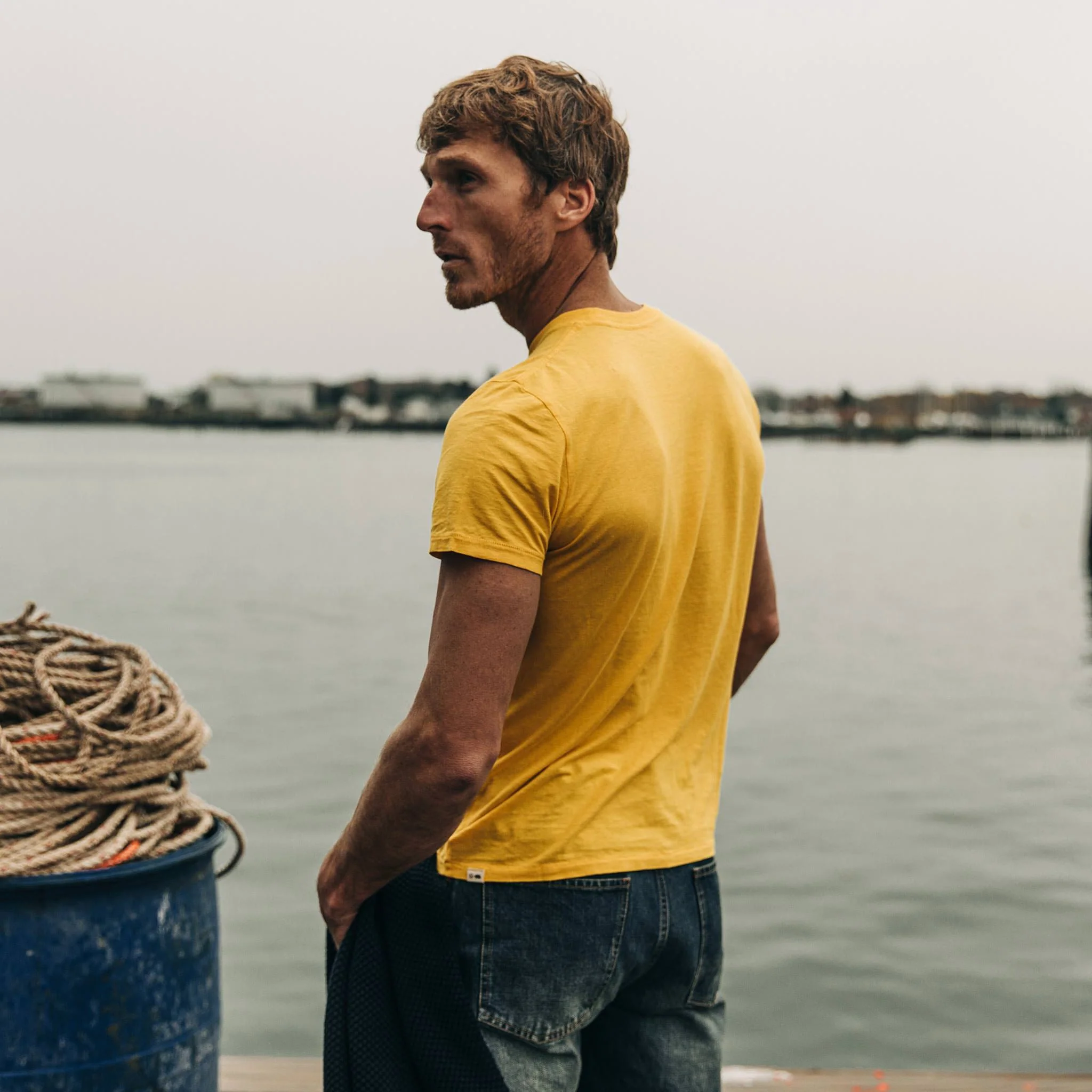 The Cotton Hemp Tee in Gold - Image 4