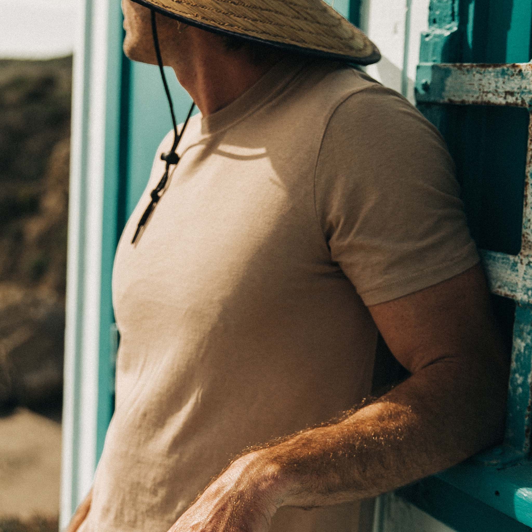 The Cotton Hemp Tee in Khaki - Image 3