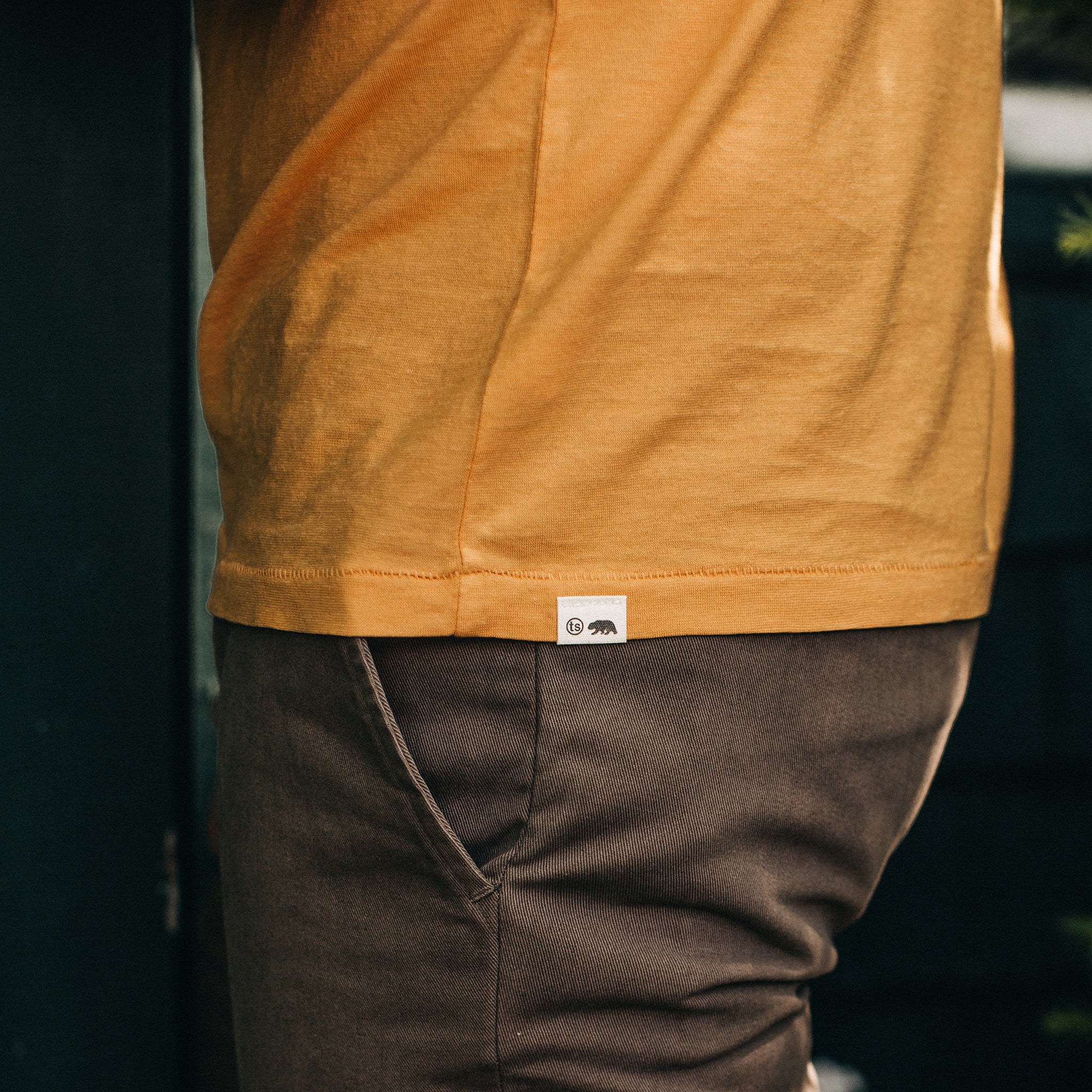 The Cotton Hemp Tee in Mustard - Image 3