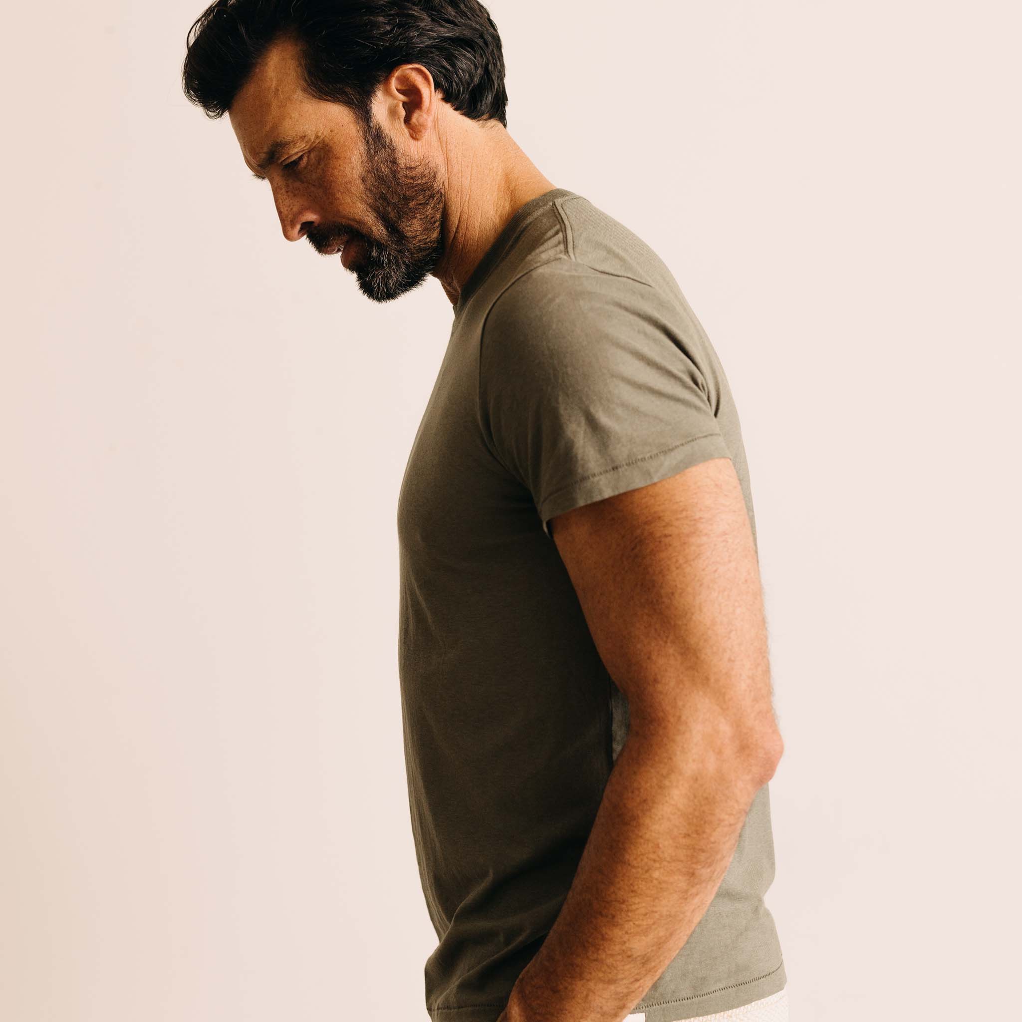 The Cotton Hemp Tee in Olive - Image 3