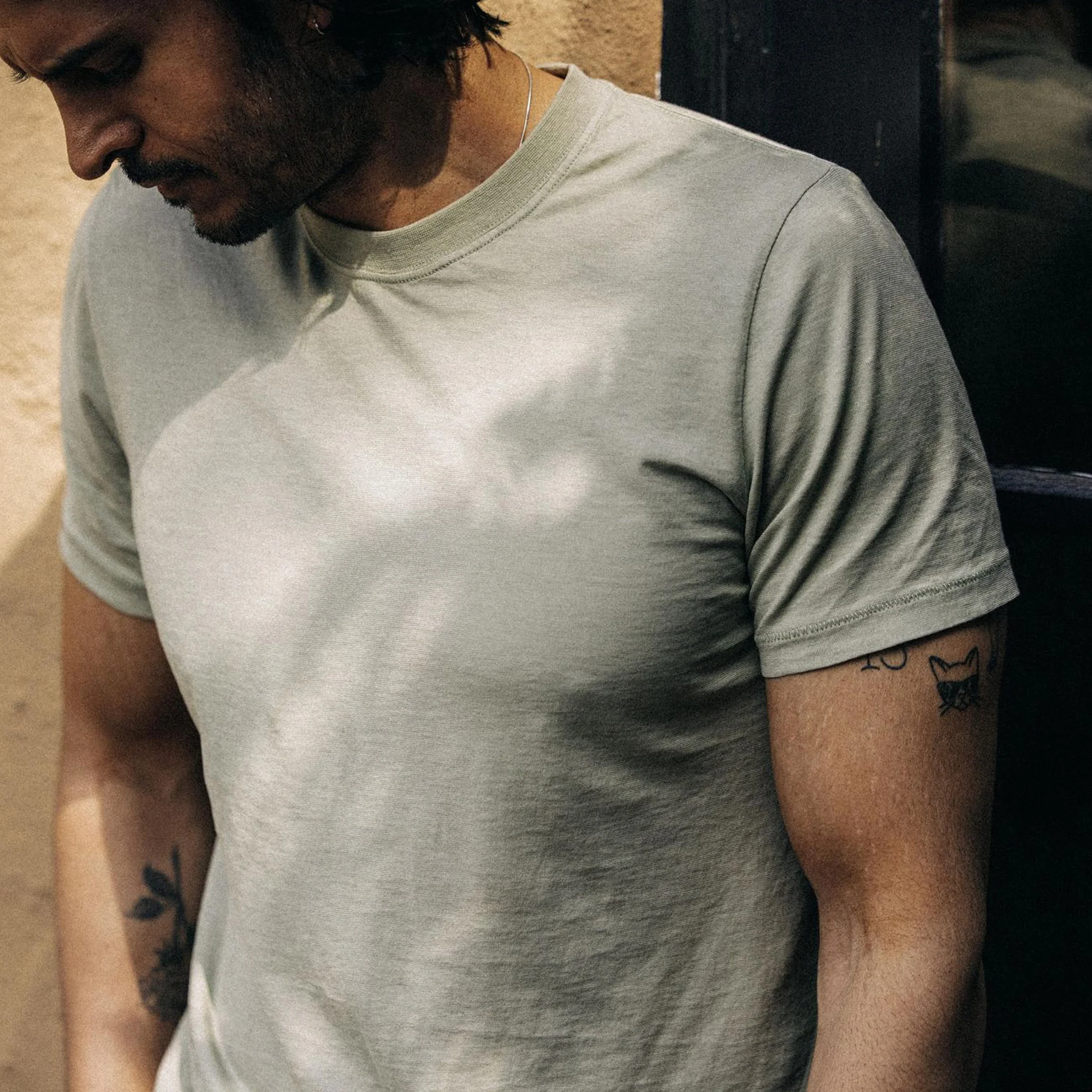 The Cotton Hemp Tee in Sage - Image 2