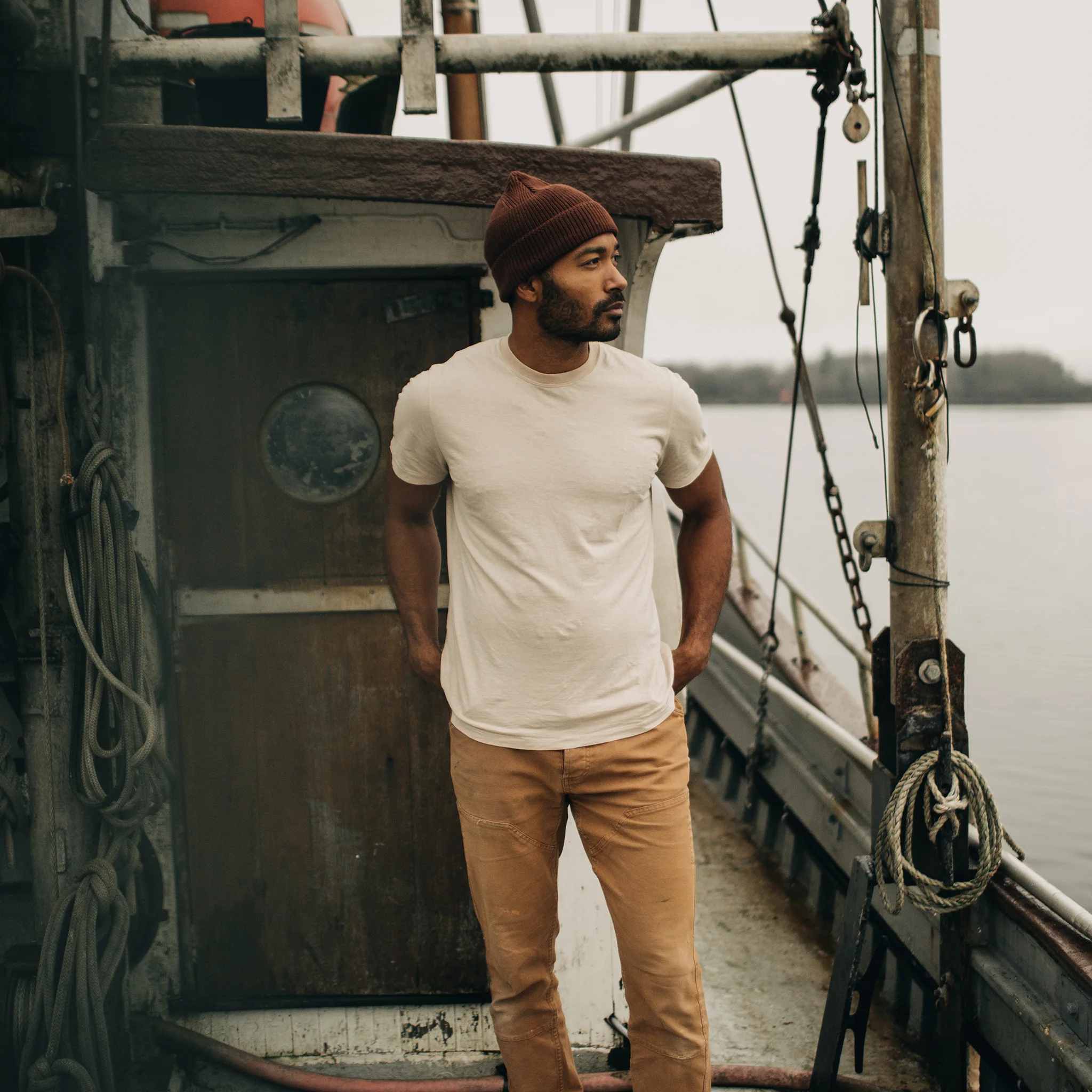 The Cotton Hemp Tee in Sand - Image 2
