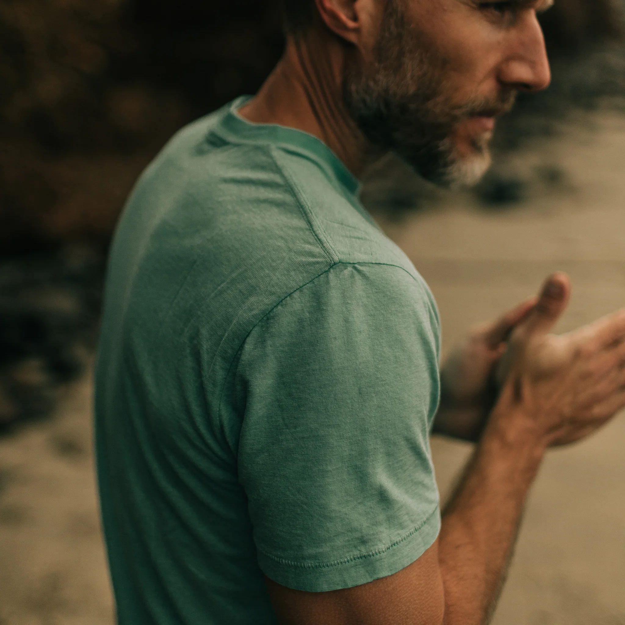 The Cotton Hemp Tee in Teal - Image 2