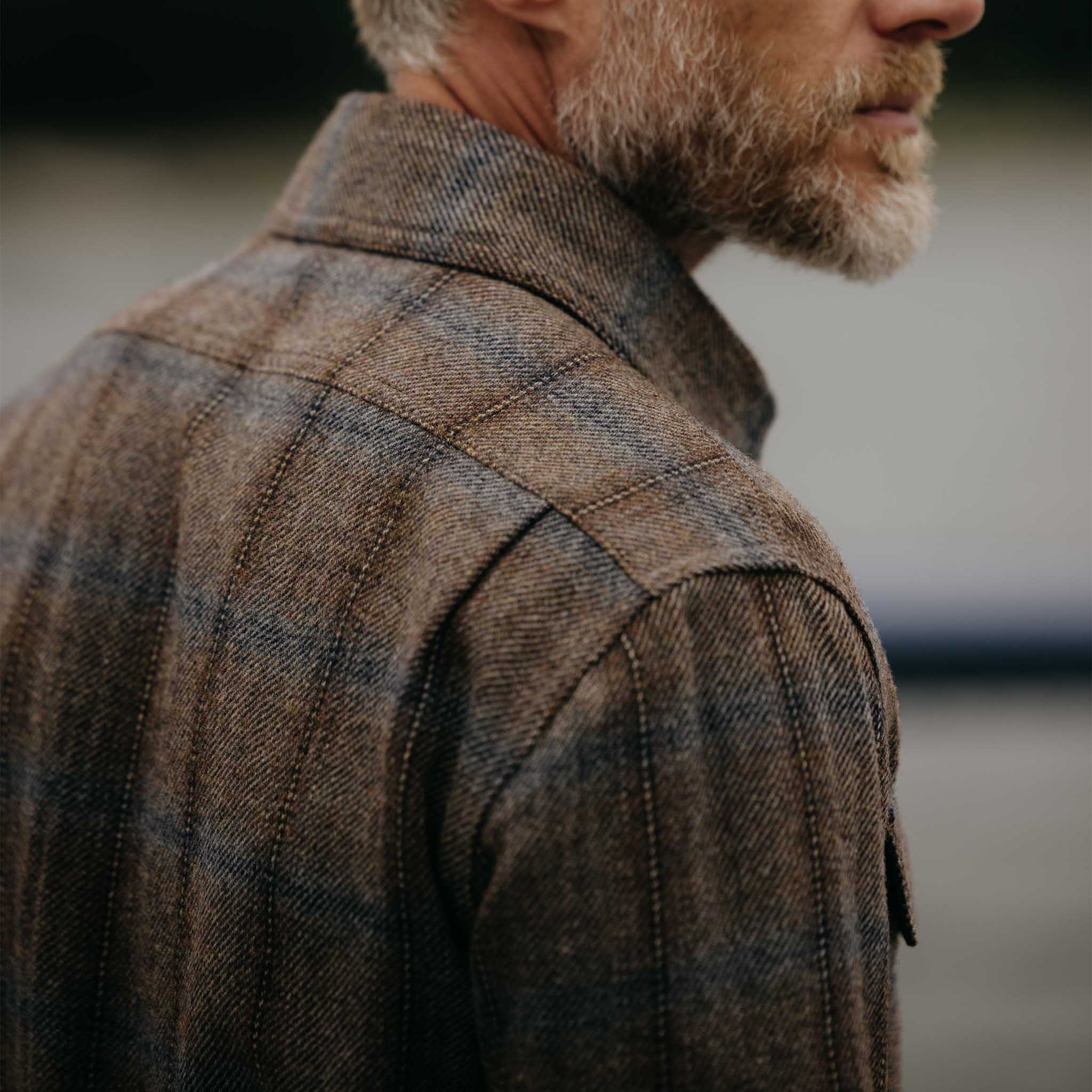 The CPO Shirt in Dark Brick Plaid Wool - Image 3
