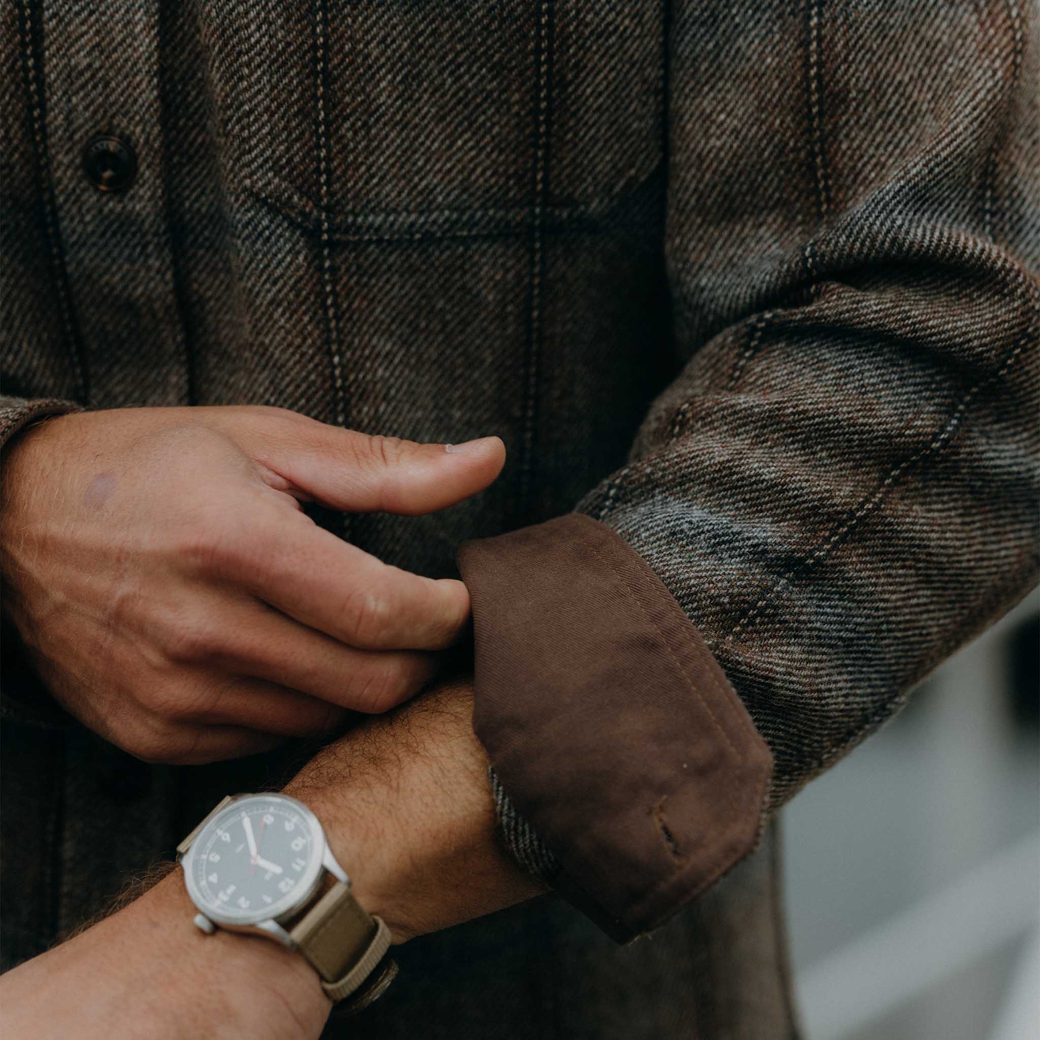 The CPO Shirt in Dark Brick Plaid Wool - Image 4
