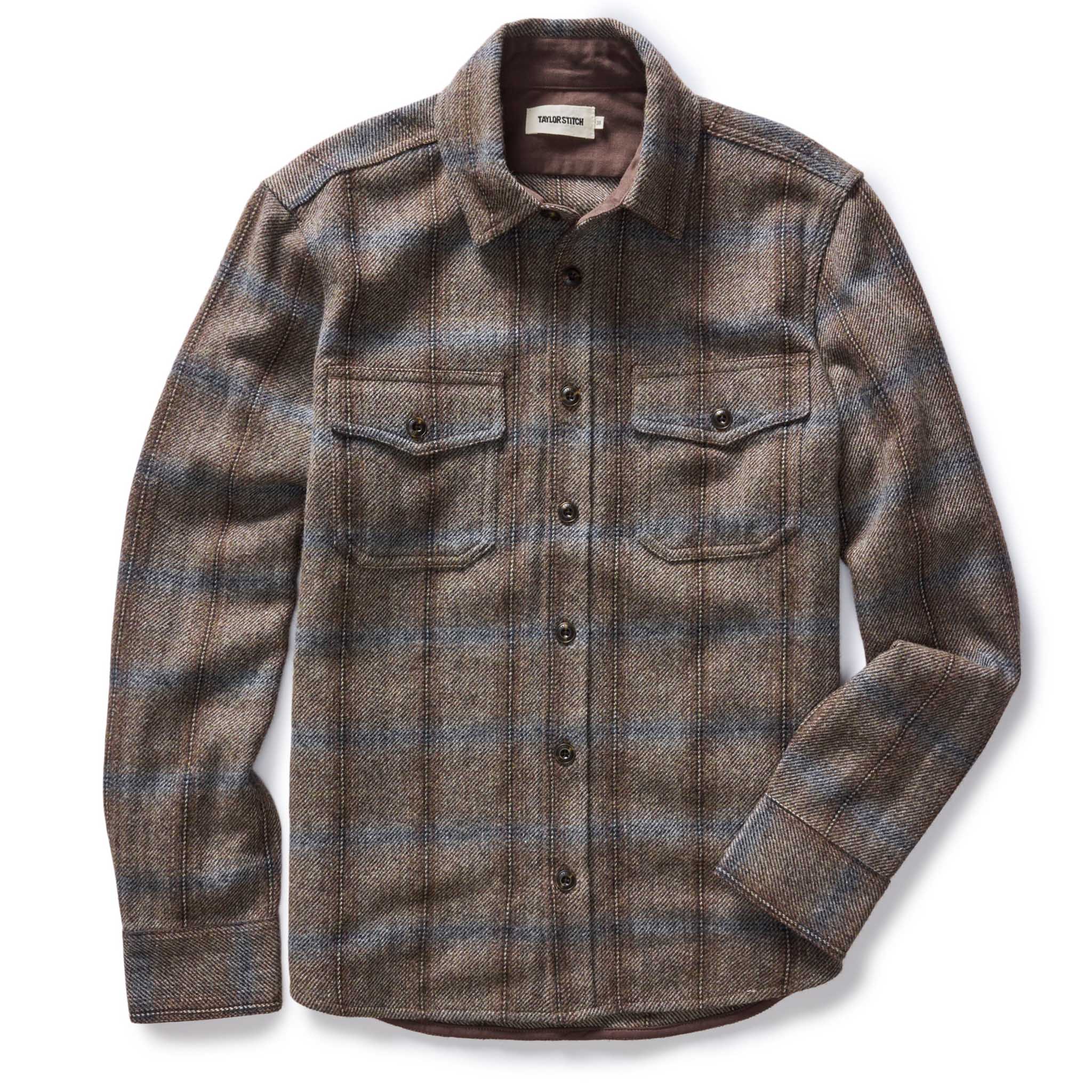 The CPO Shirt in Dark Brick Plaid Wool - Image 6