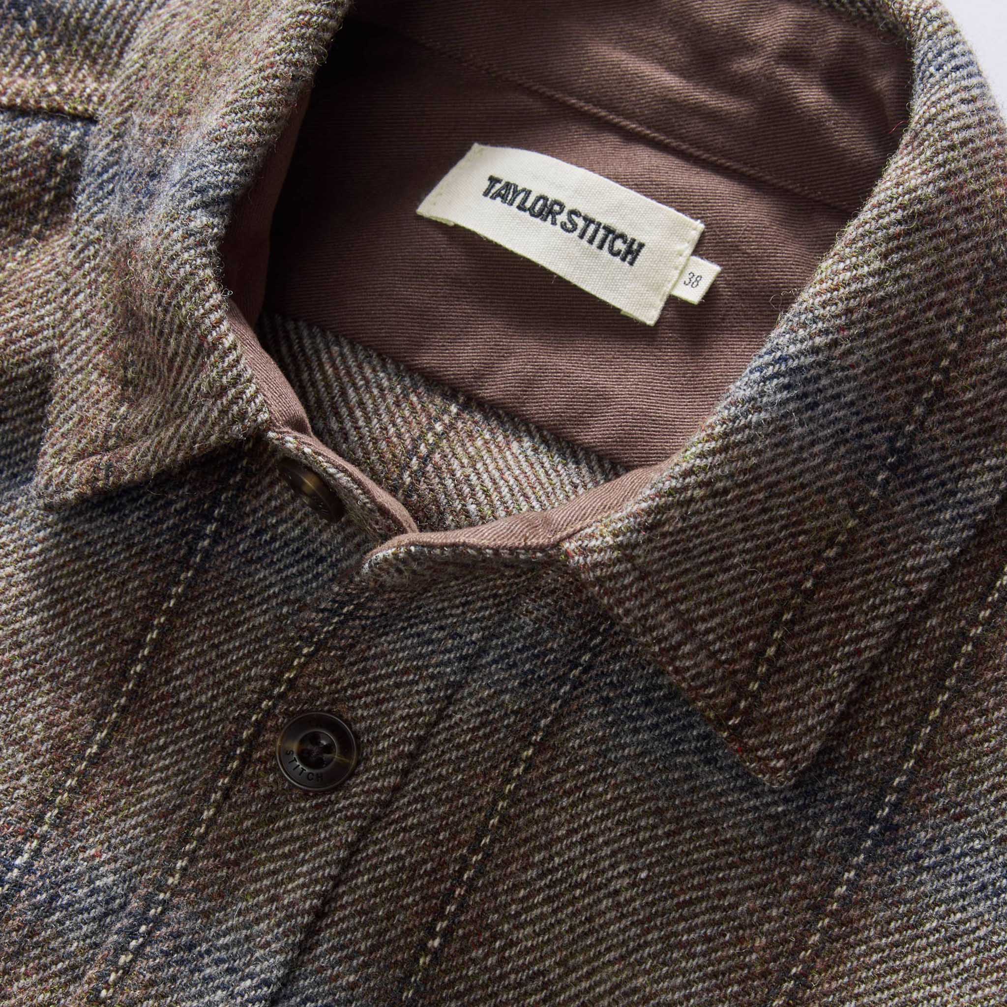 The CPO Shirt in Dark Brick Plaid Wool - Image 7