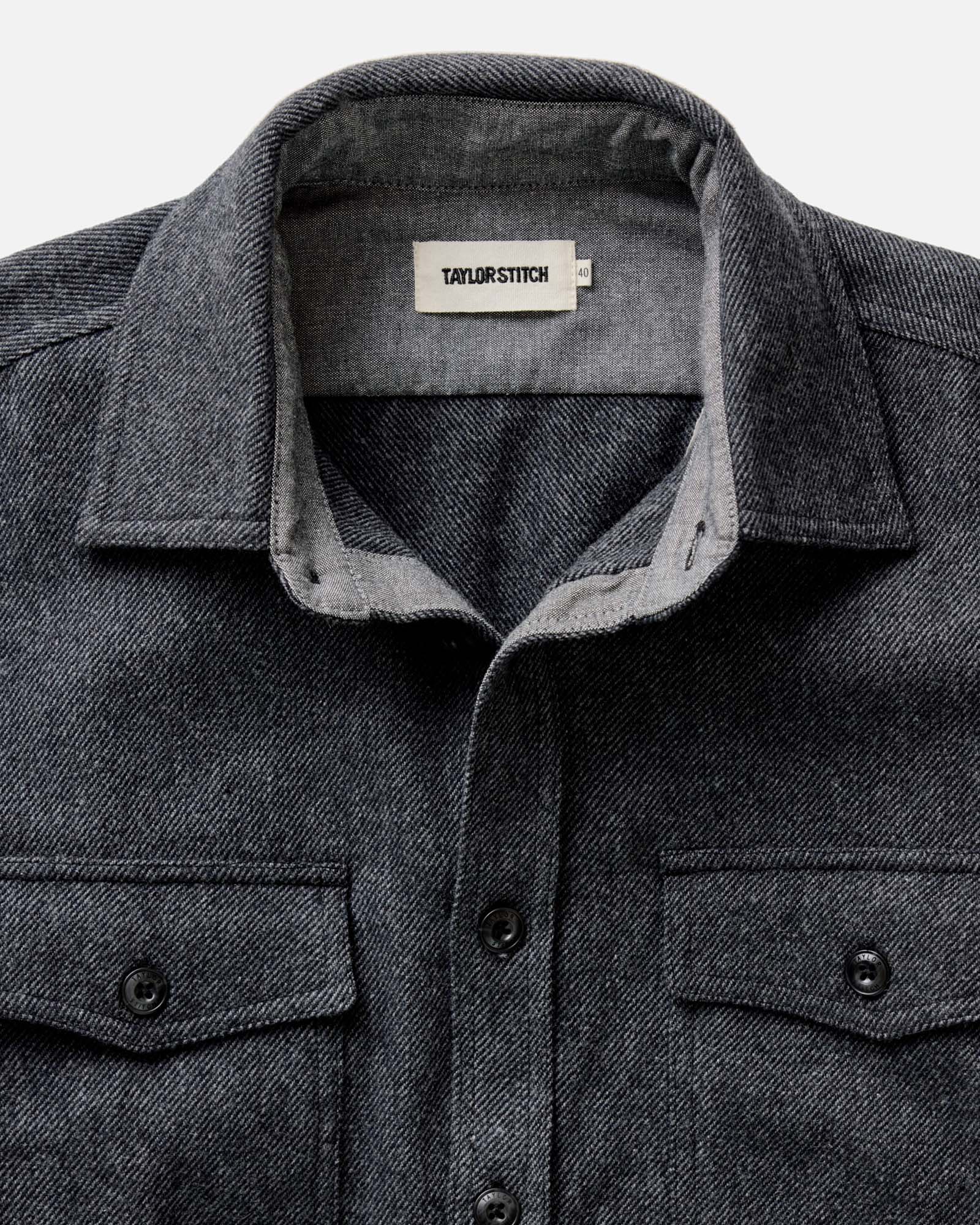 The CPO Shirt in Heather Slate Twill - Image 3