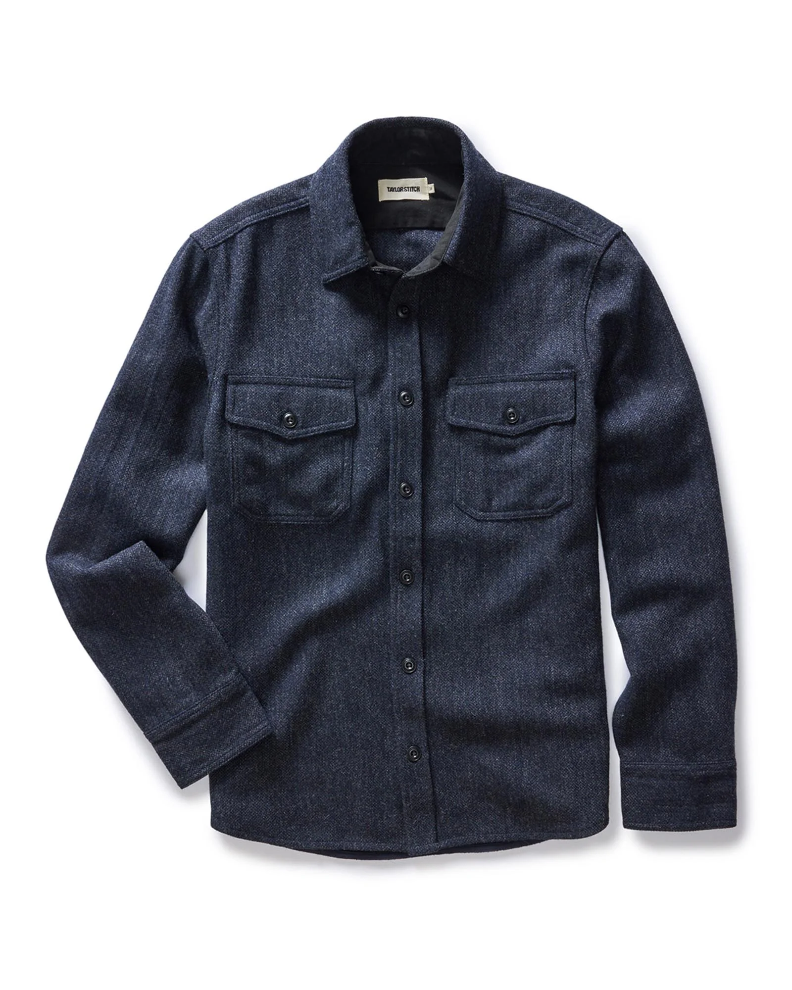 The CPO Shirt in Marine Tweed Wool - Image 6