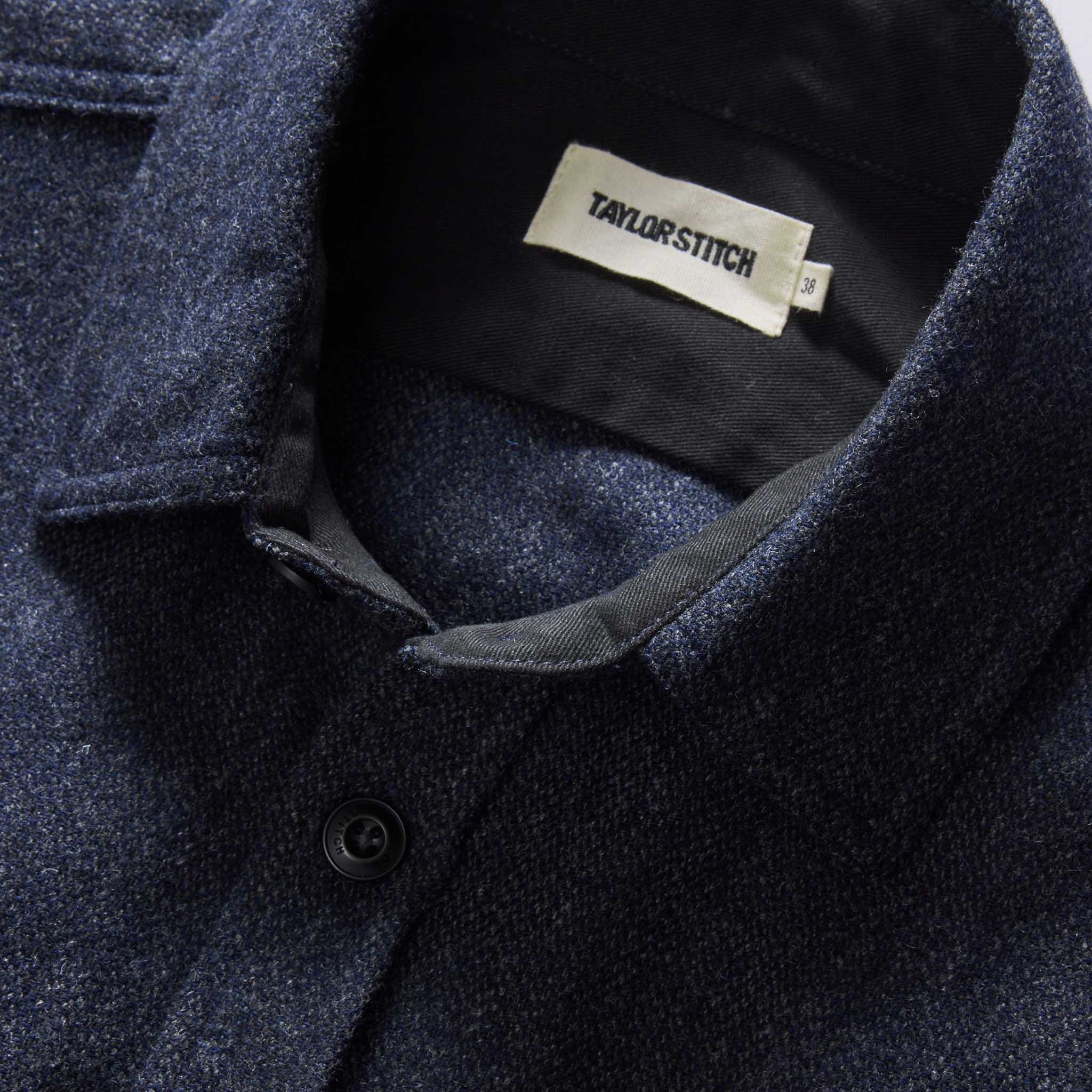 The CPO Shirt in Marine Tweed Wool - Image 7