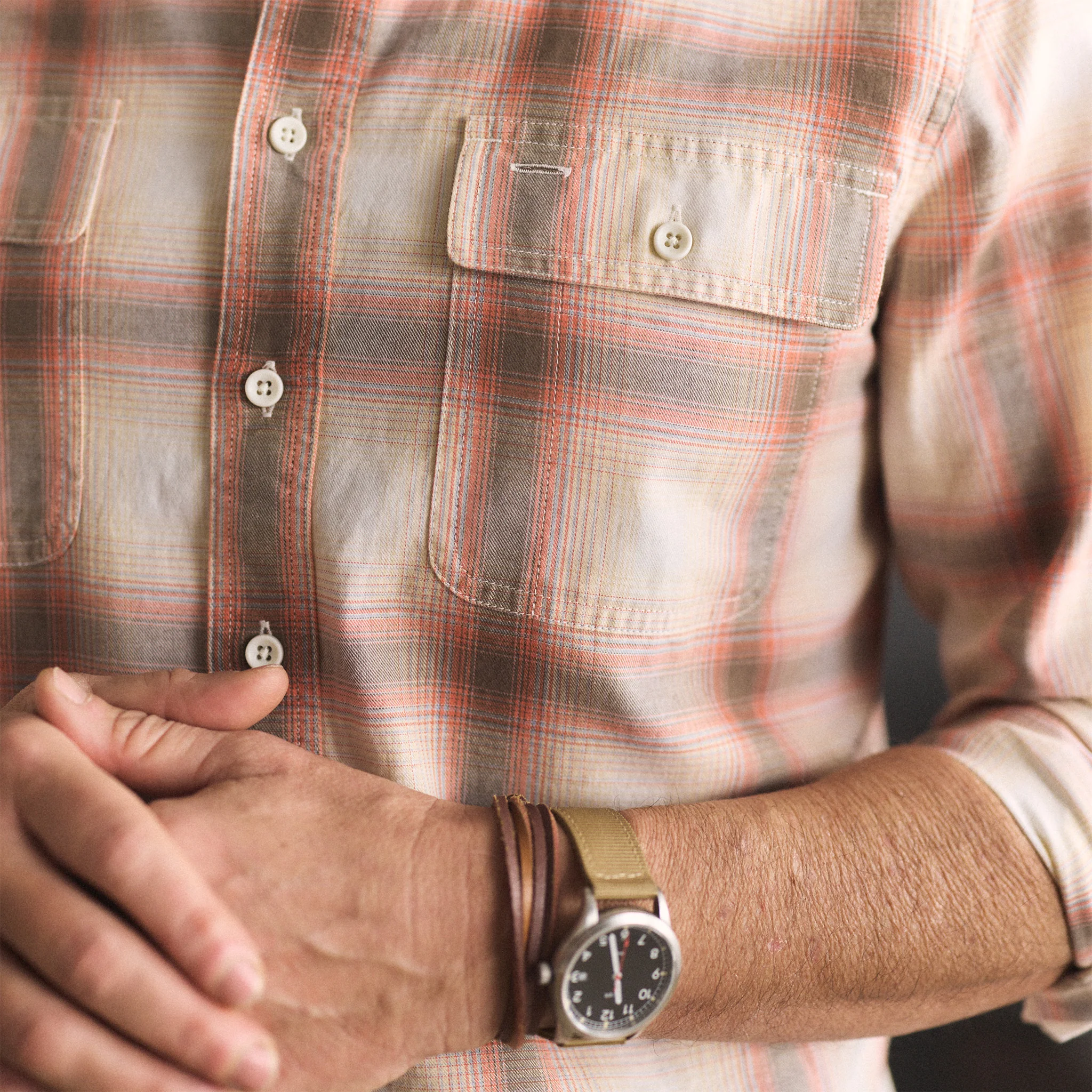 The Craftsman Shirt in Brick Shadow Plaid - Image 4
