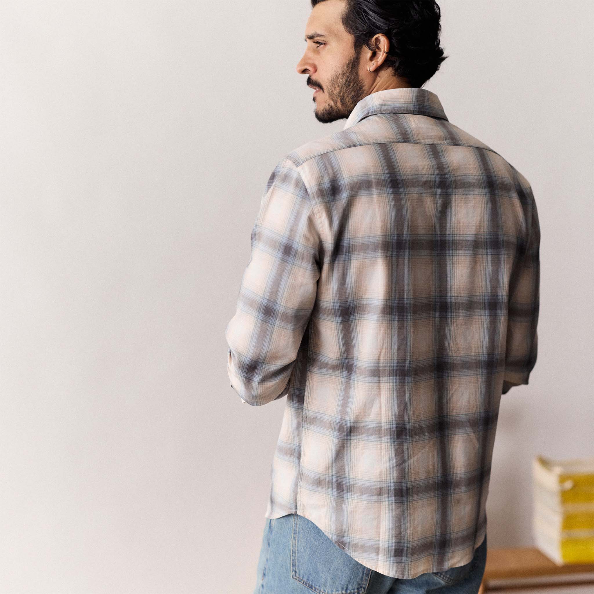 The Craftsman Shirt in Sky Shadow Plaid - Image 5