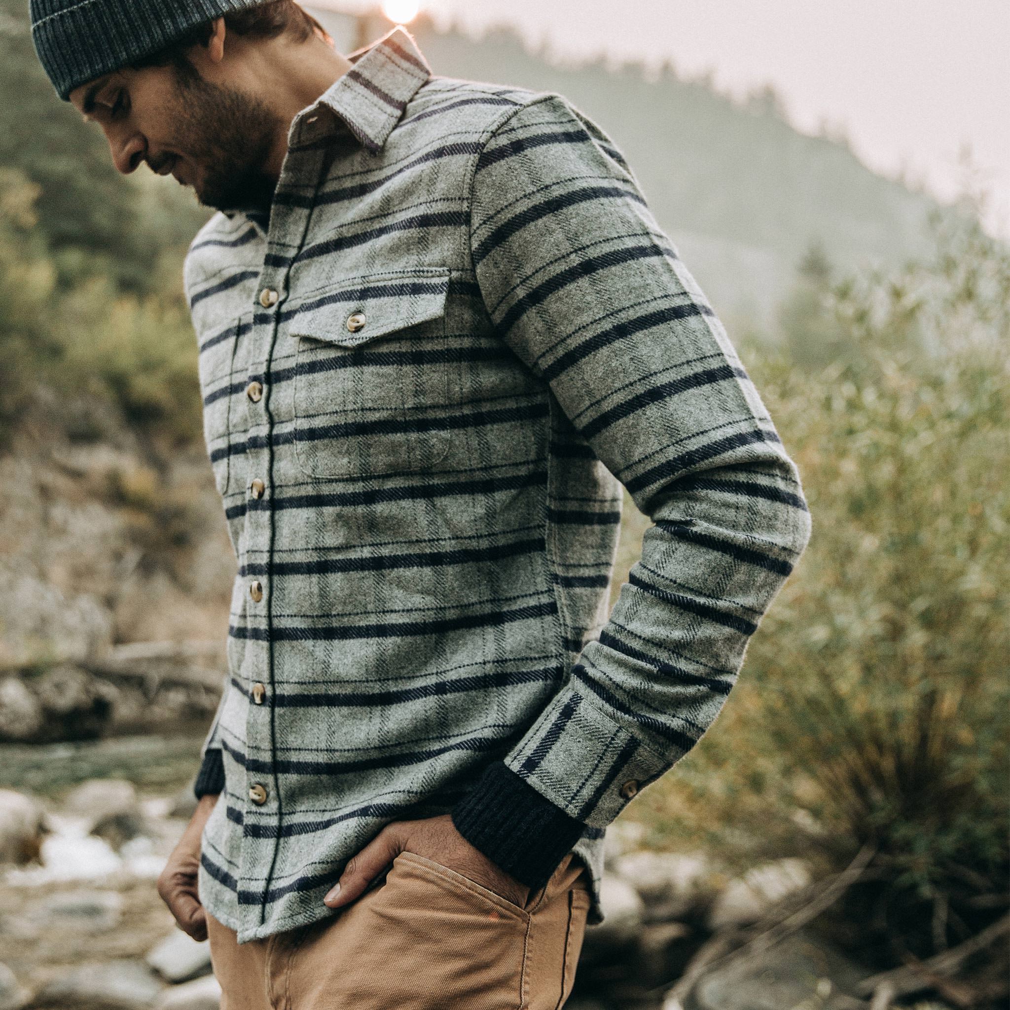The Crater Shirt in Ash Plaid - Image 5