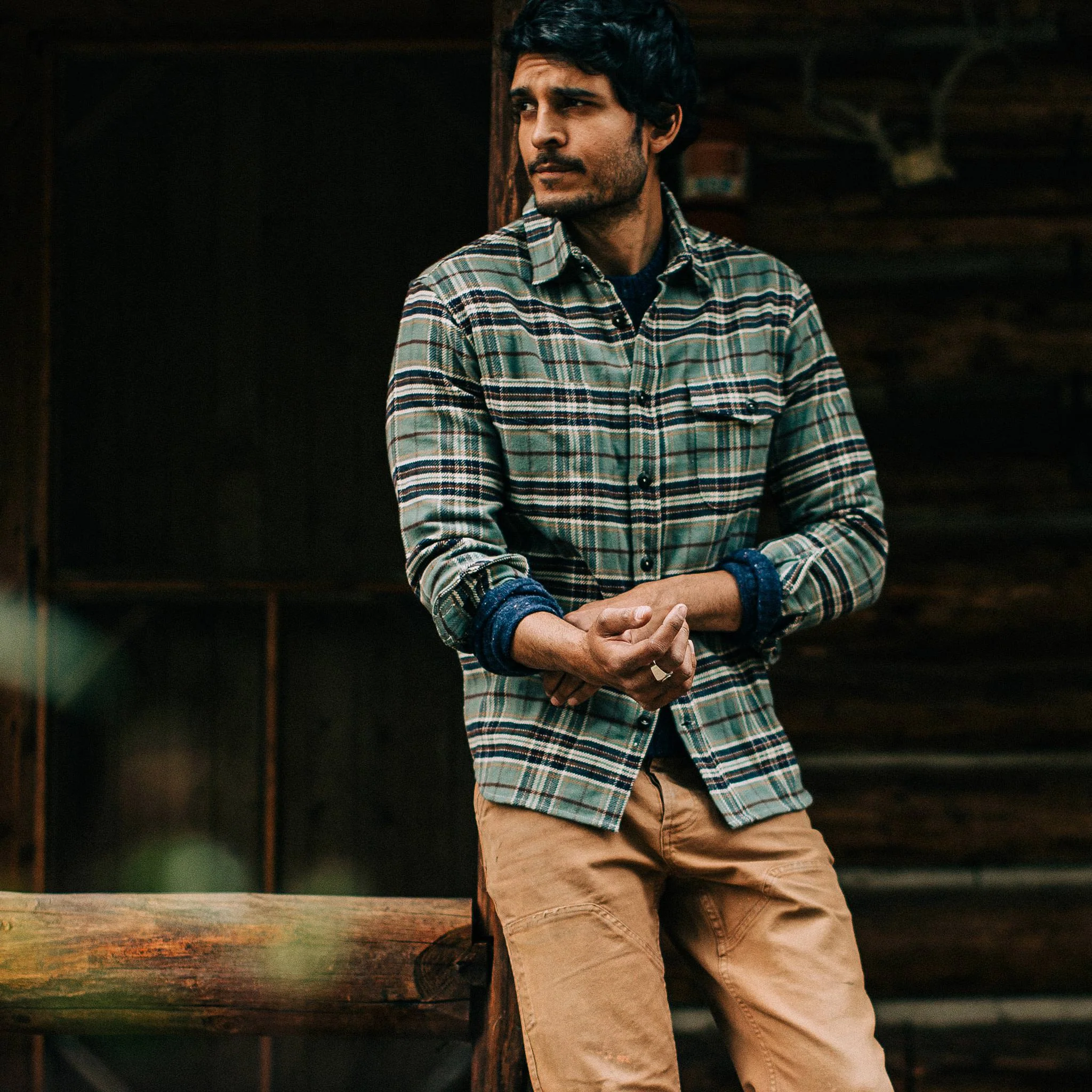 The Crater Shirt in Blue Plaid - Image 2