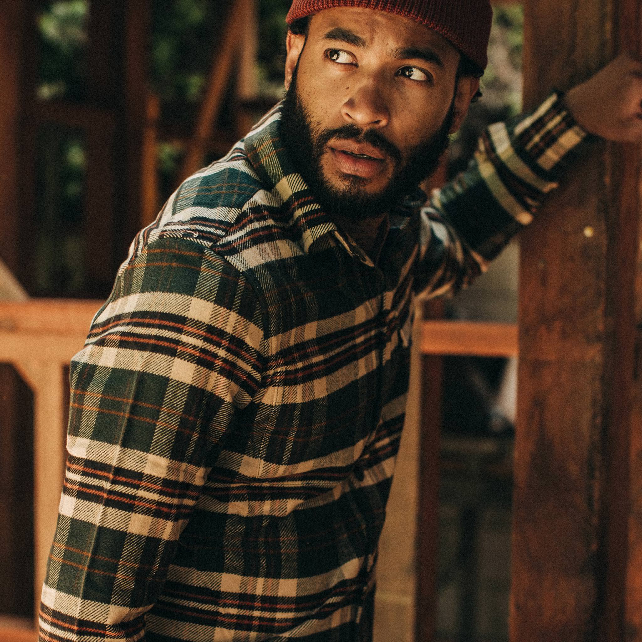 The Crater Shirt in Forest Plaid - Image 4