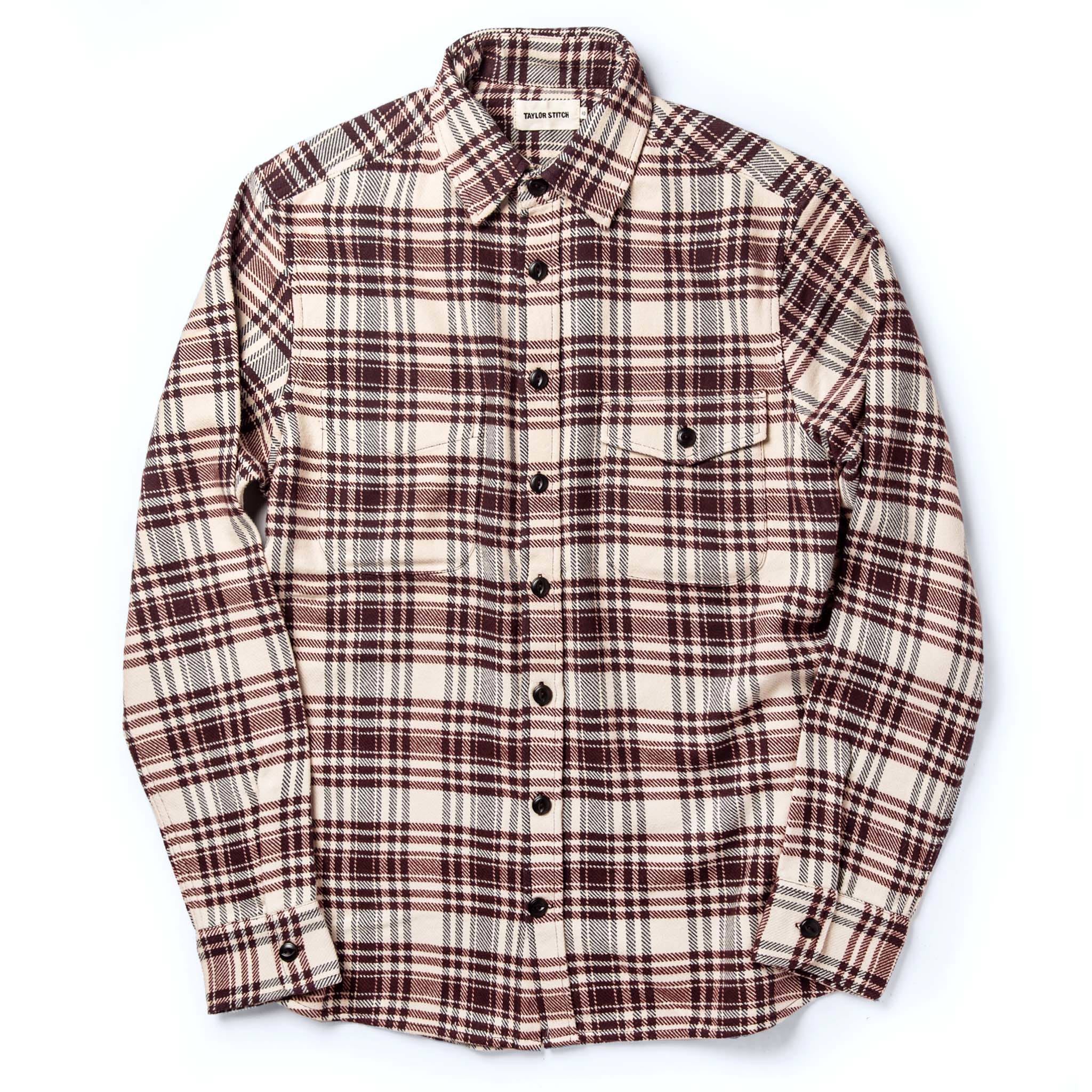 The Crater Shirt in Ivory Plaid - Image 7
