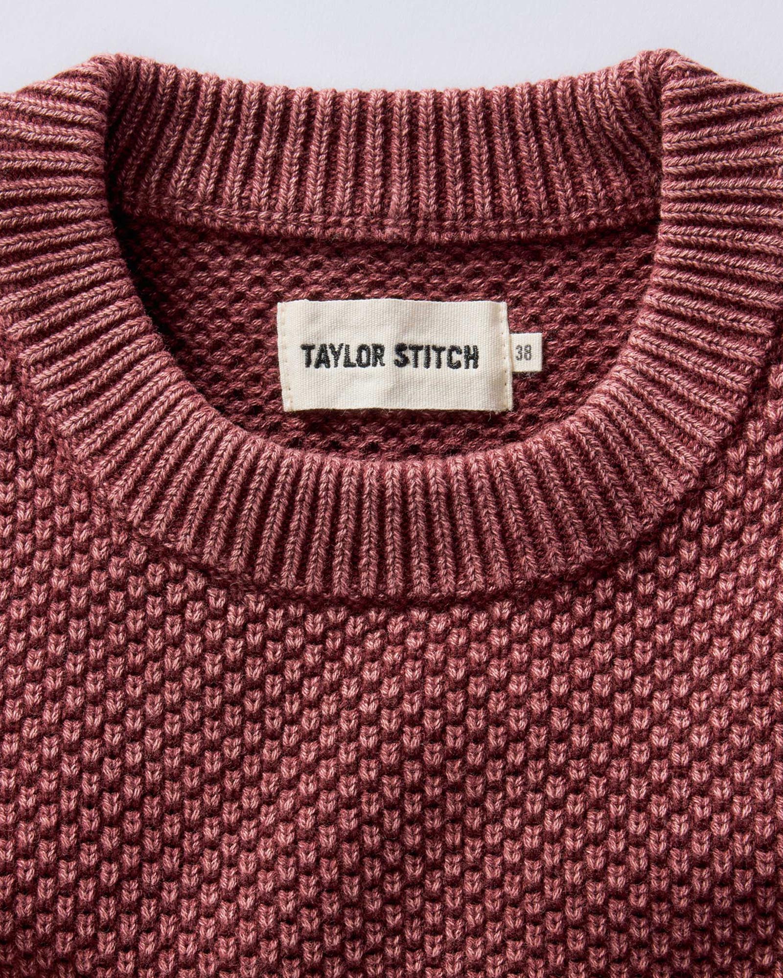 The Crawford Crew Sweater in Dried Cherry - Image 6