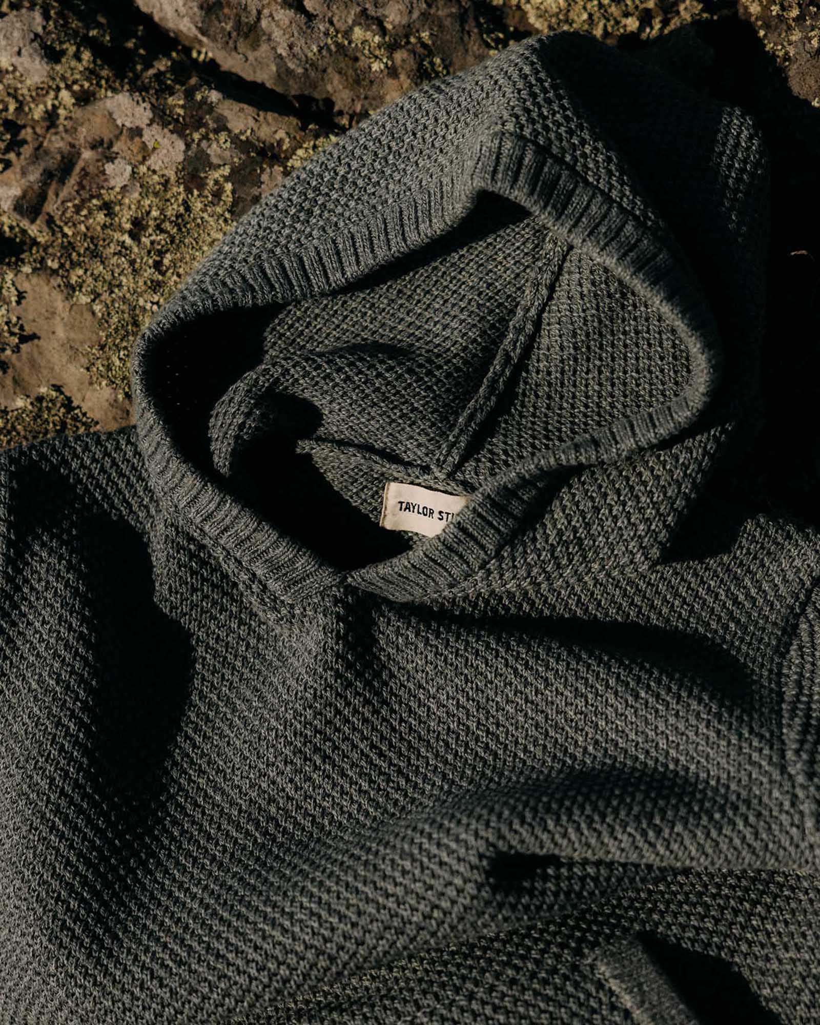 The Crawford Sweater Hoodie in Deep Sea Twist - Image 4