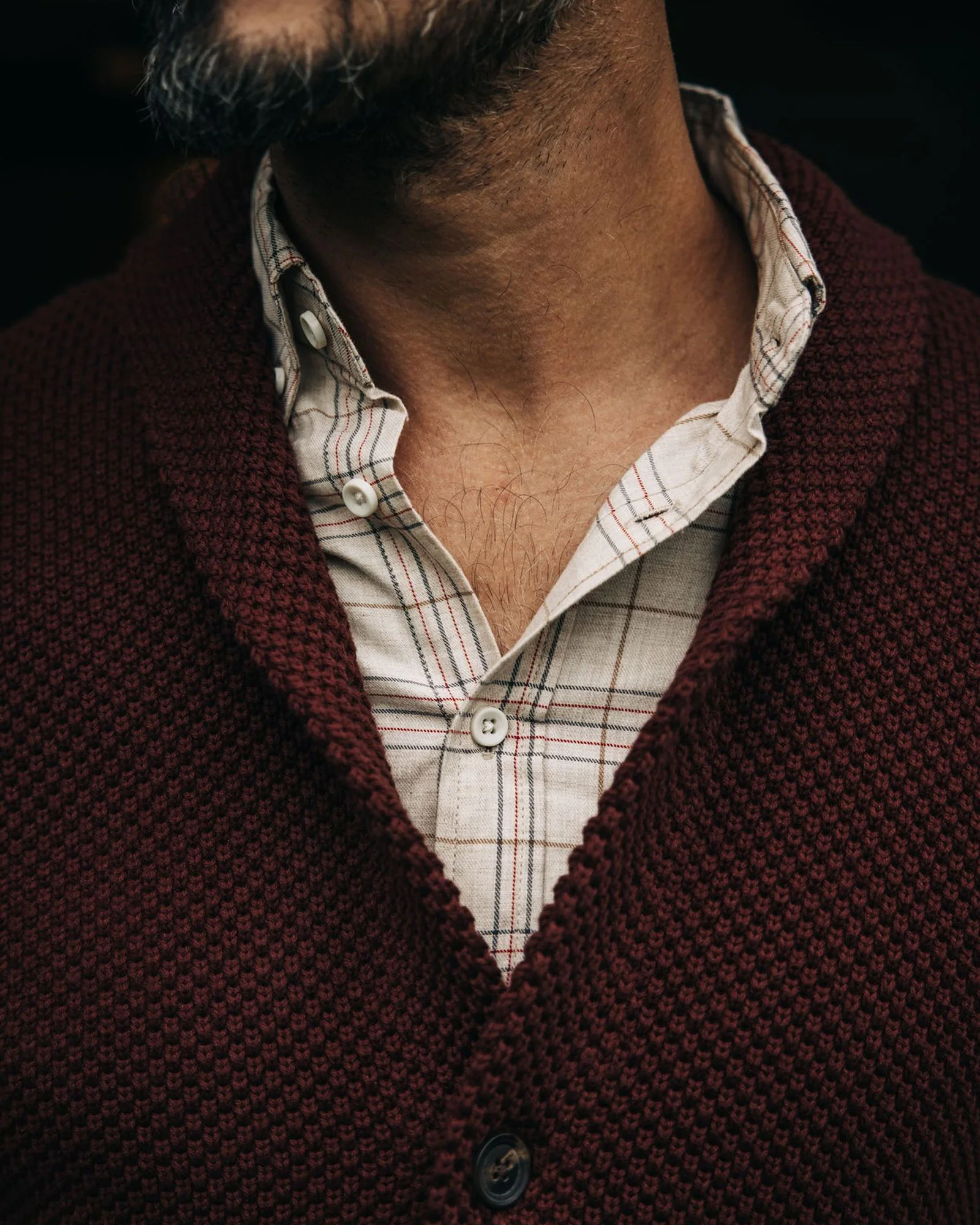 The Crawford Sweater in Black Cherry - Image 3