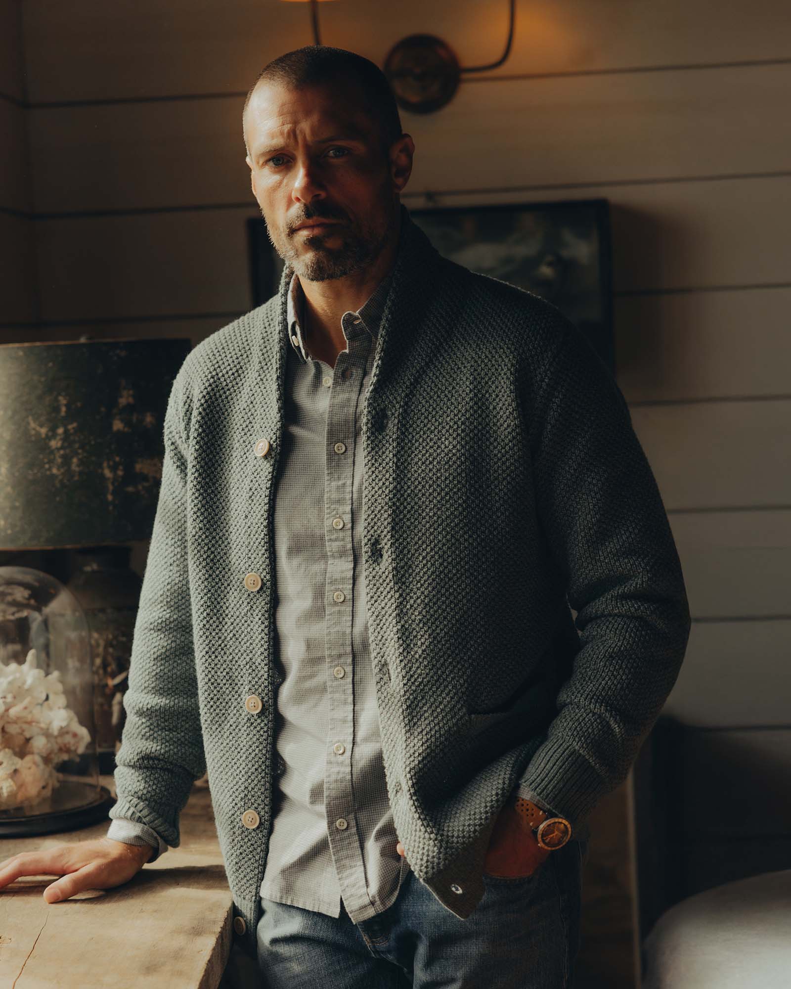 The Crawford Sweater in Deep Sea Twist - Image 2