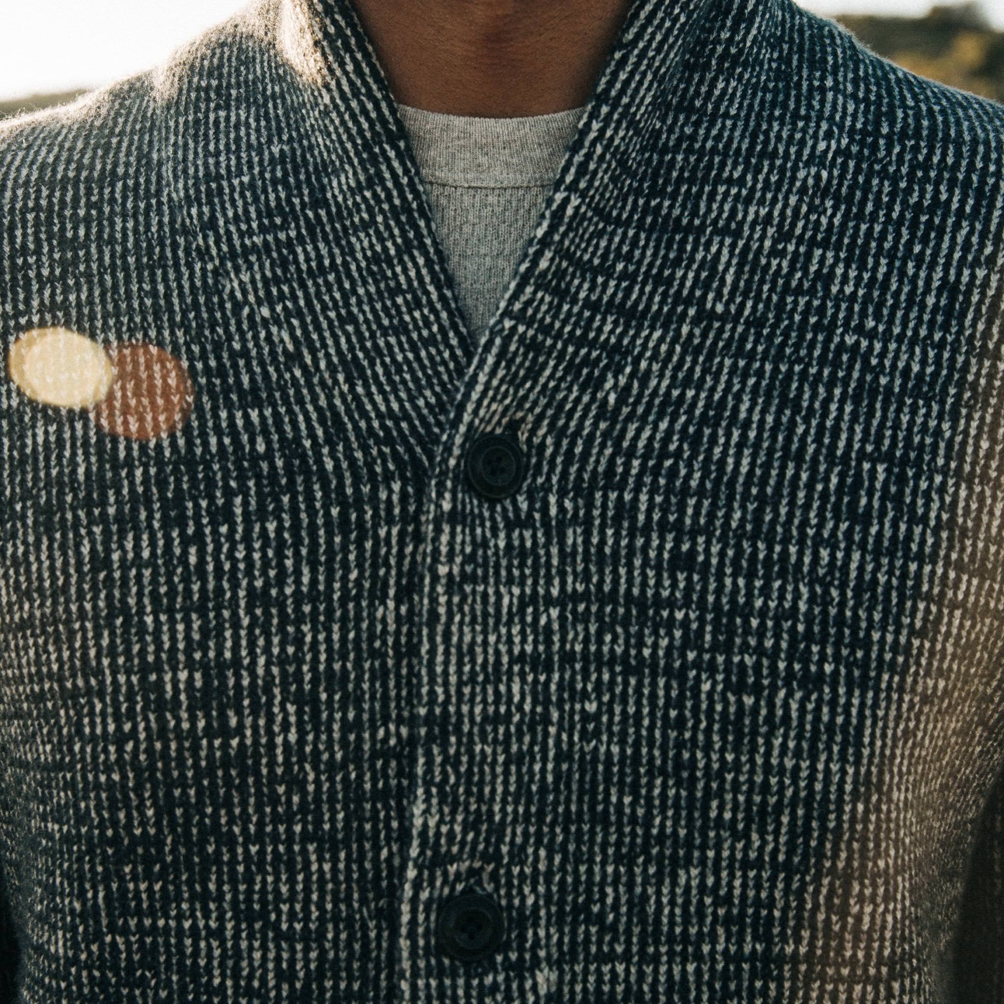 The Crawford Sweater in Marled Navy - Image 3